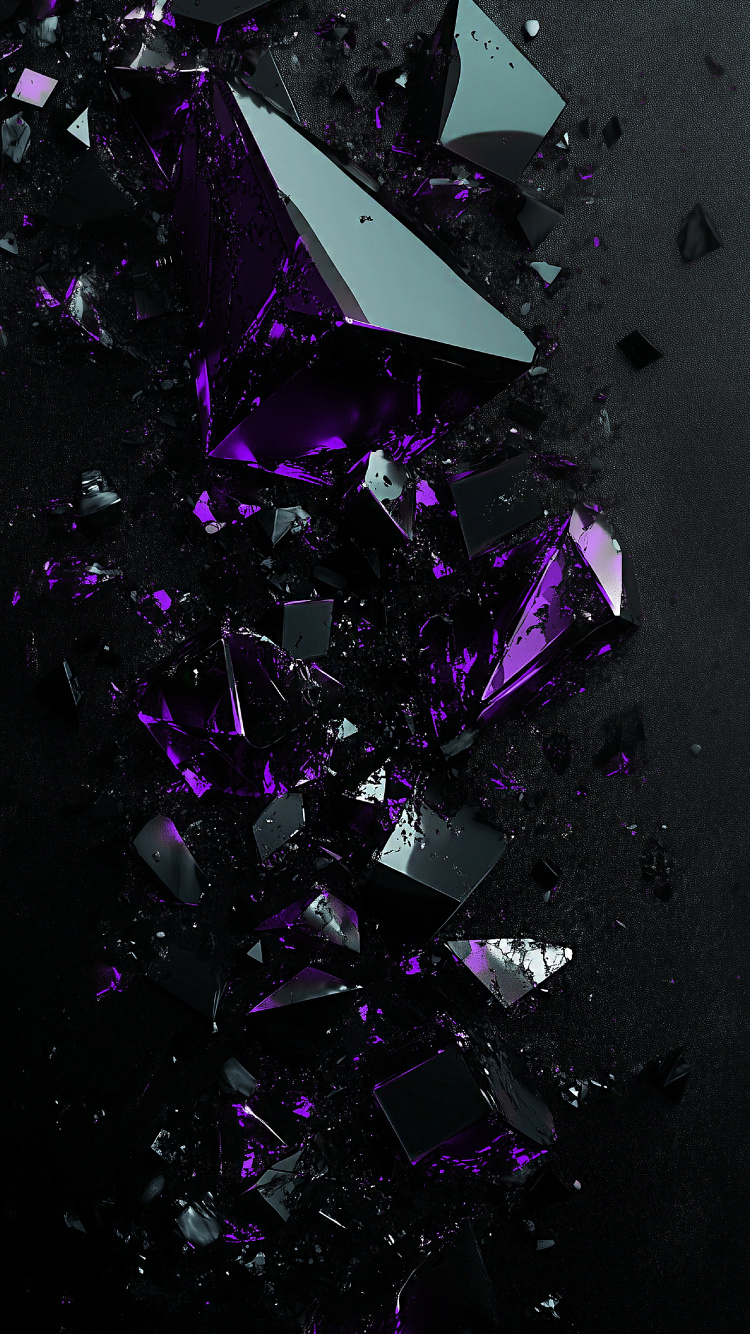 Обои арт, пурпур, ночь, натуральный материал, графический дизайн в разрешении 750x1334