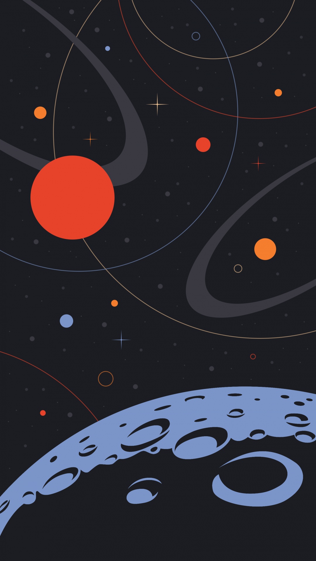 Обои темная гармония, графический дизайн, свет, черный, арт в разрешении 1080x1920