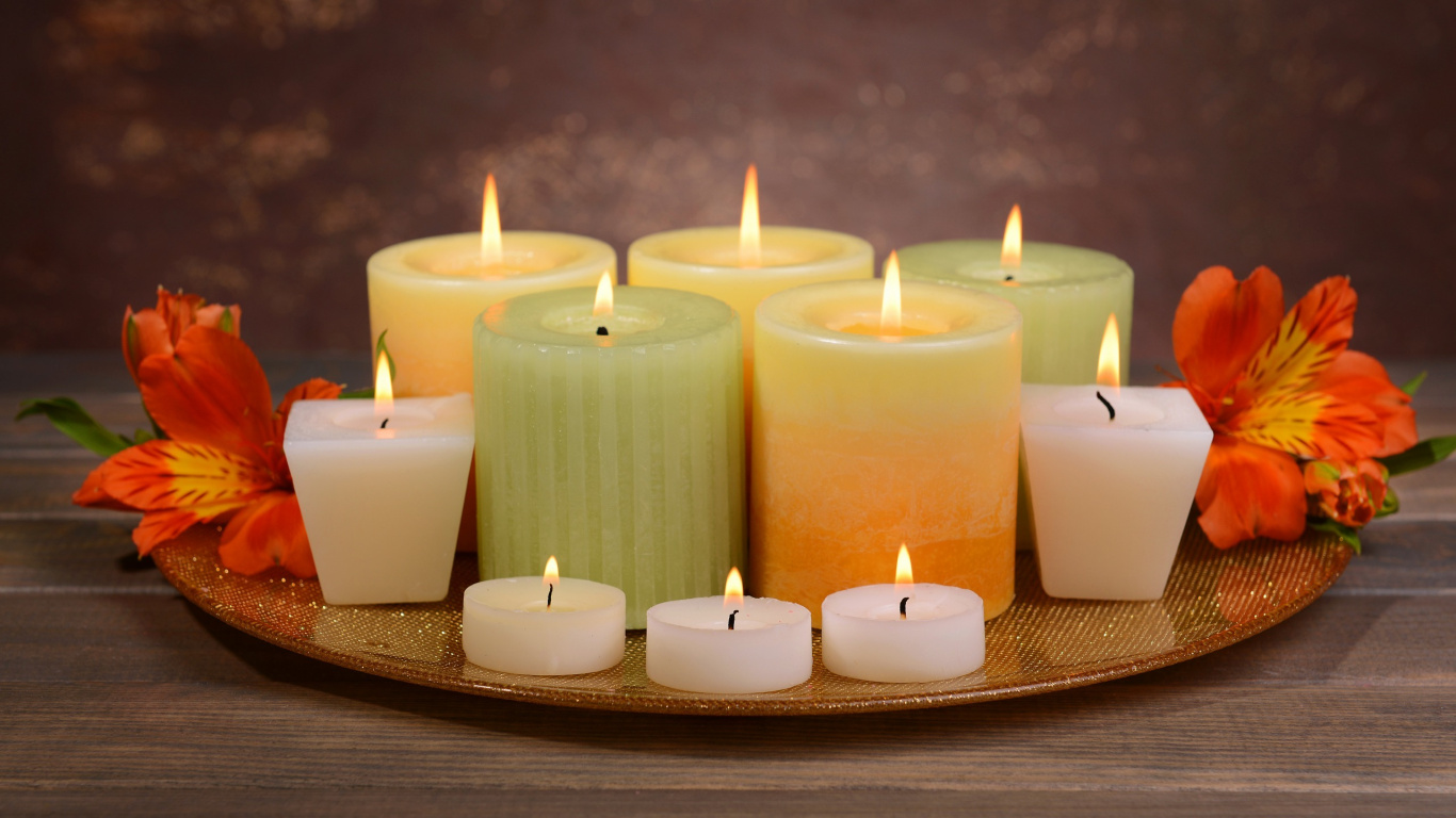 Обои свеча, фитиль, освещение, свечи беспламенного, воск в разрешении 1366x768