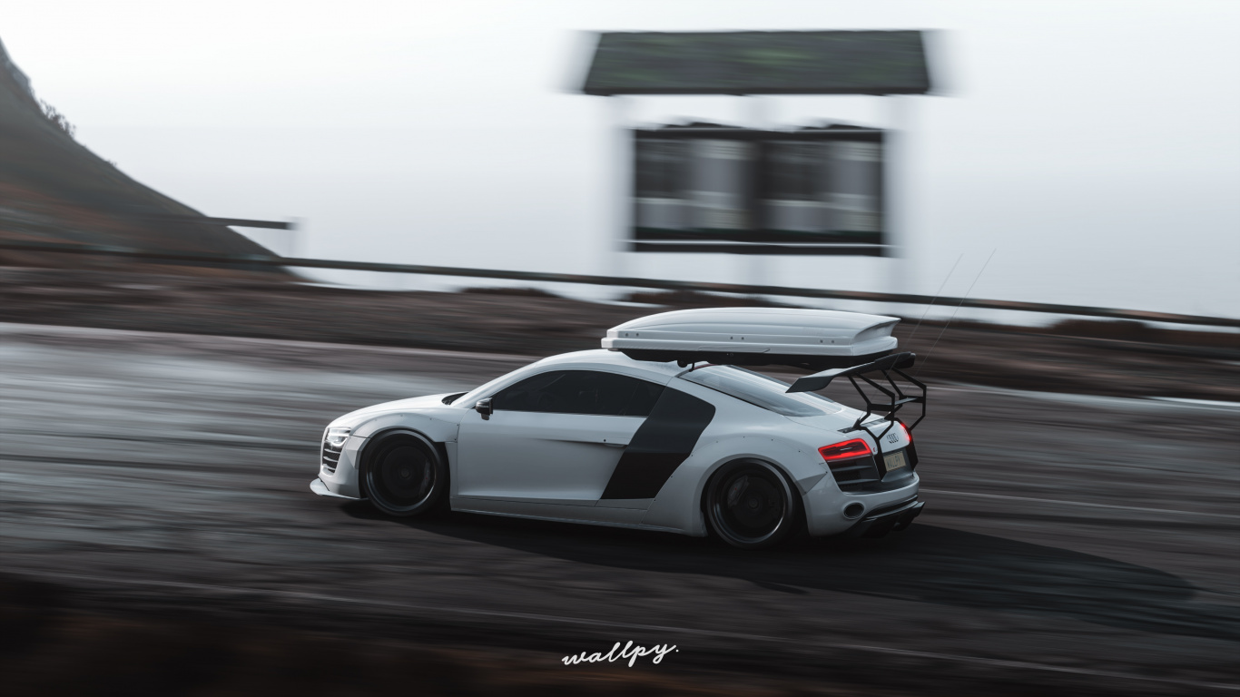 Обои горизонт Forza 3, audi r8, авто, audi, спорткар в разрешении 1366x768