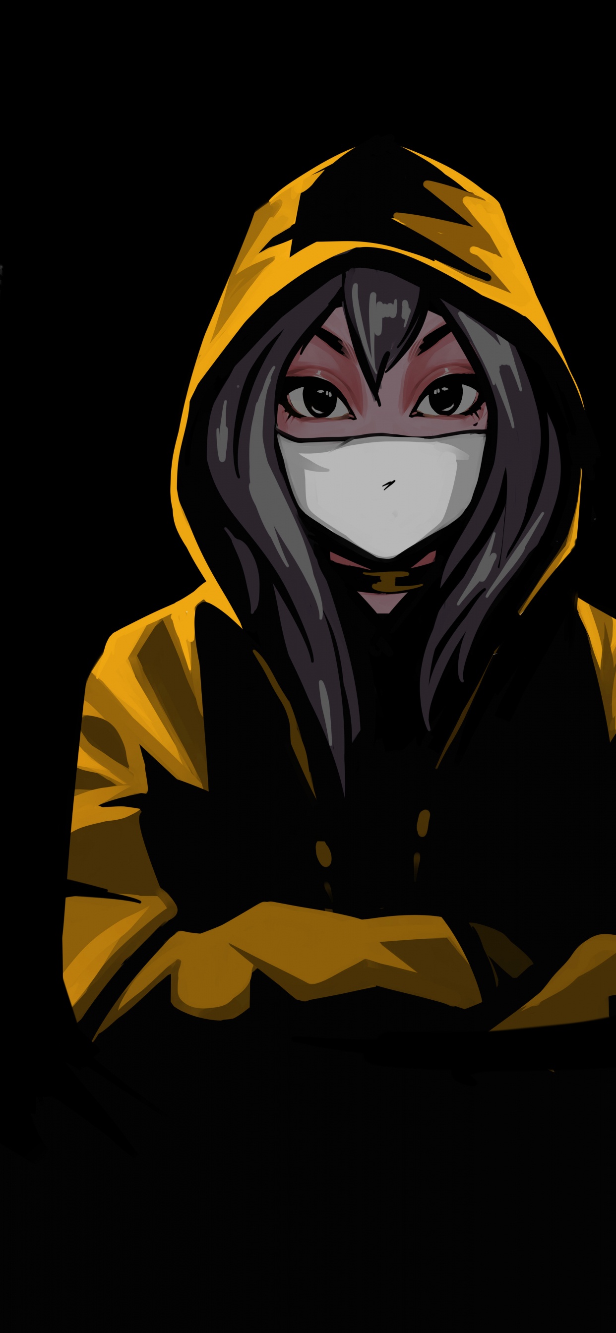 Обои аниме, аниме арт, арт, мультфильм, рукав в разрешении 1242x2688