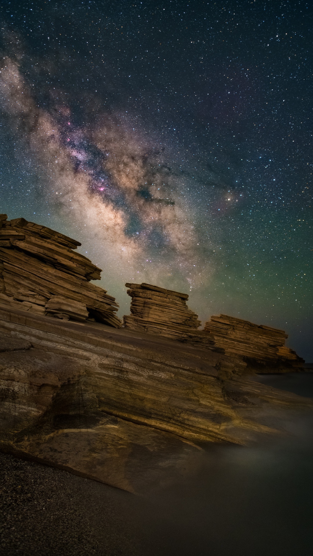 Обои Галактика, Млечный Путь, молоко, звезда, атмосфера в разрешении 1080x1920