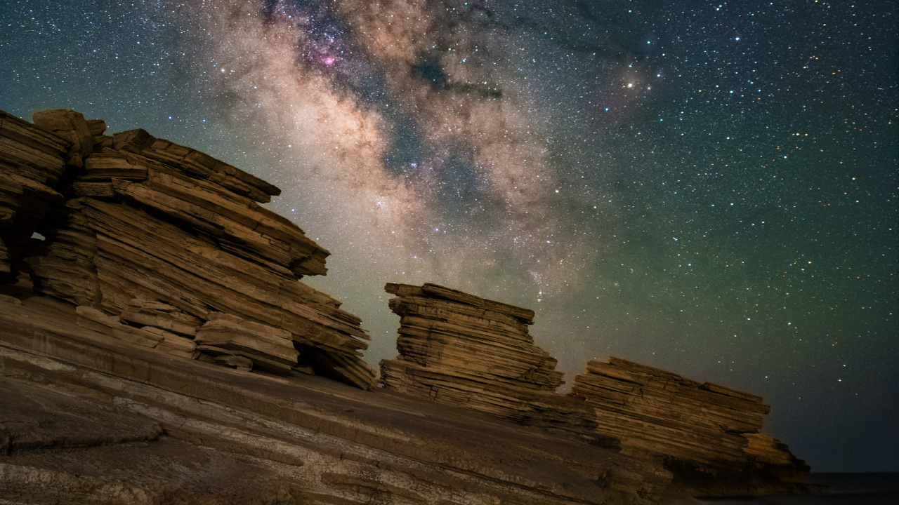 Обои Галактика, Млечный Путь, молоко, звезда, атмосфера в разрешении 1280x720