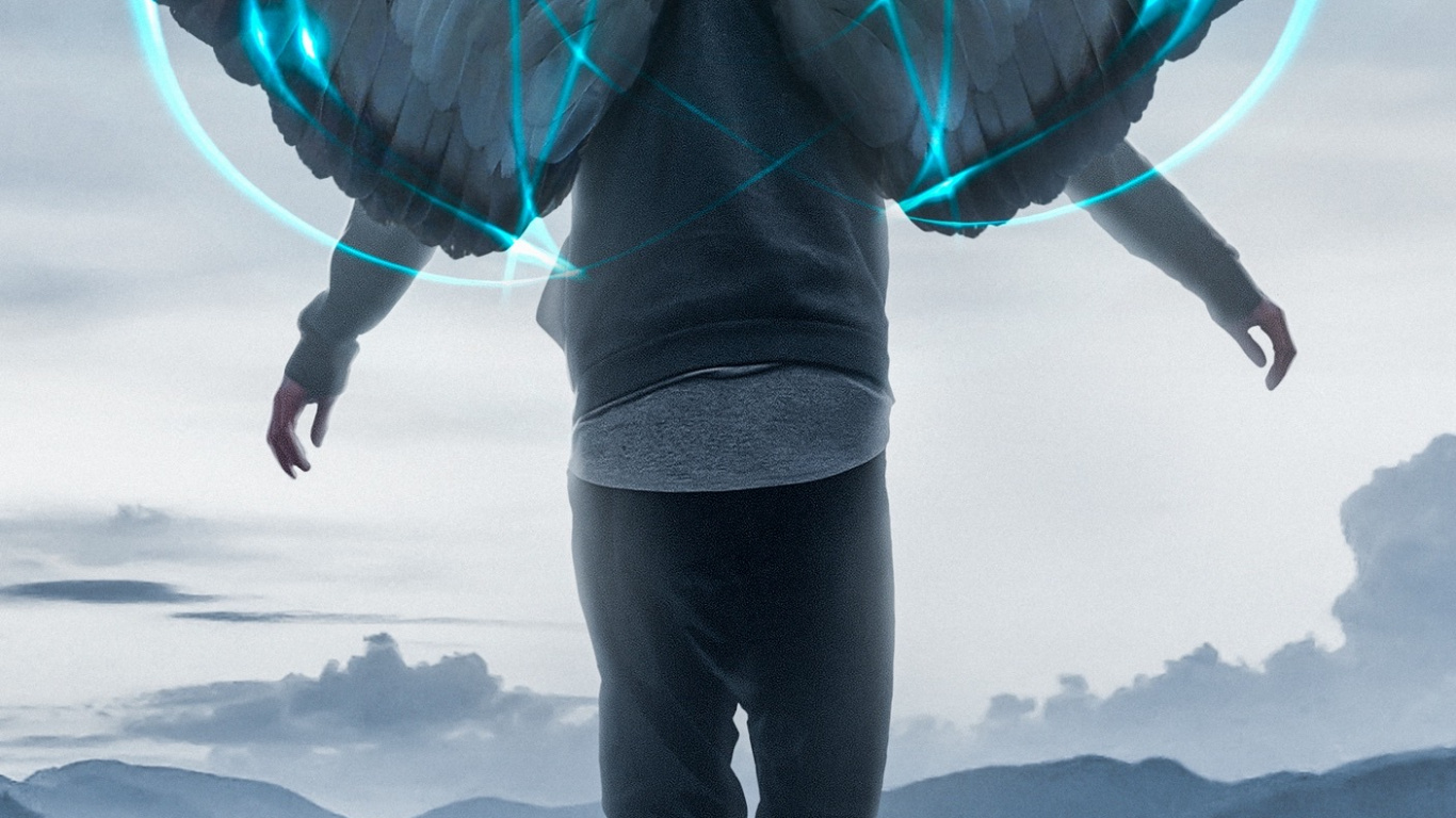 Обои гора, свет, природа, Счастлив, Люди в природе в разрешении 1366x768