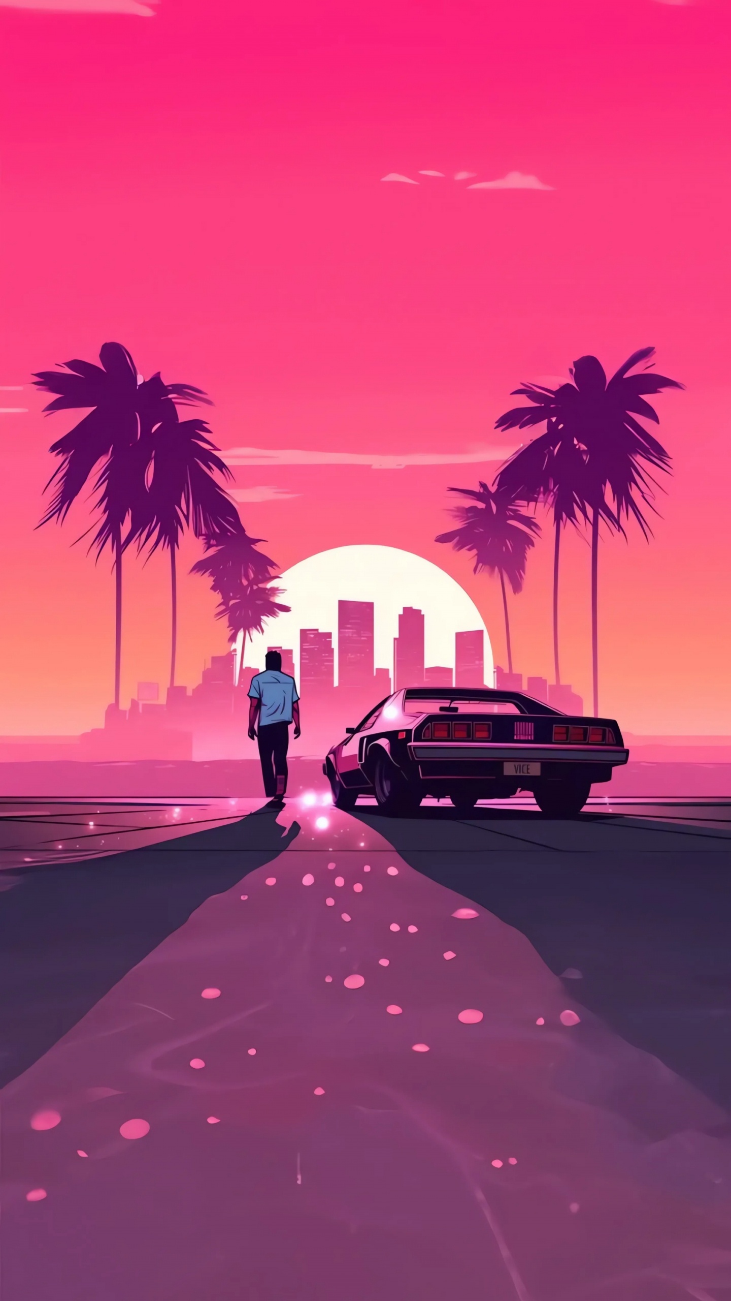 Обои grand theft auto, gta vice city, Гта ВИ, grand theft auto v, Вайс-Сити в разрешении 1440x2560