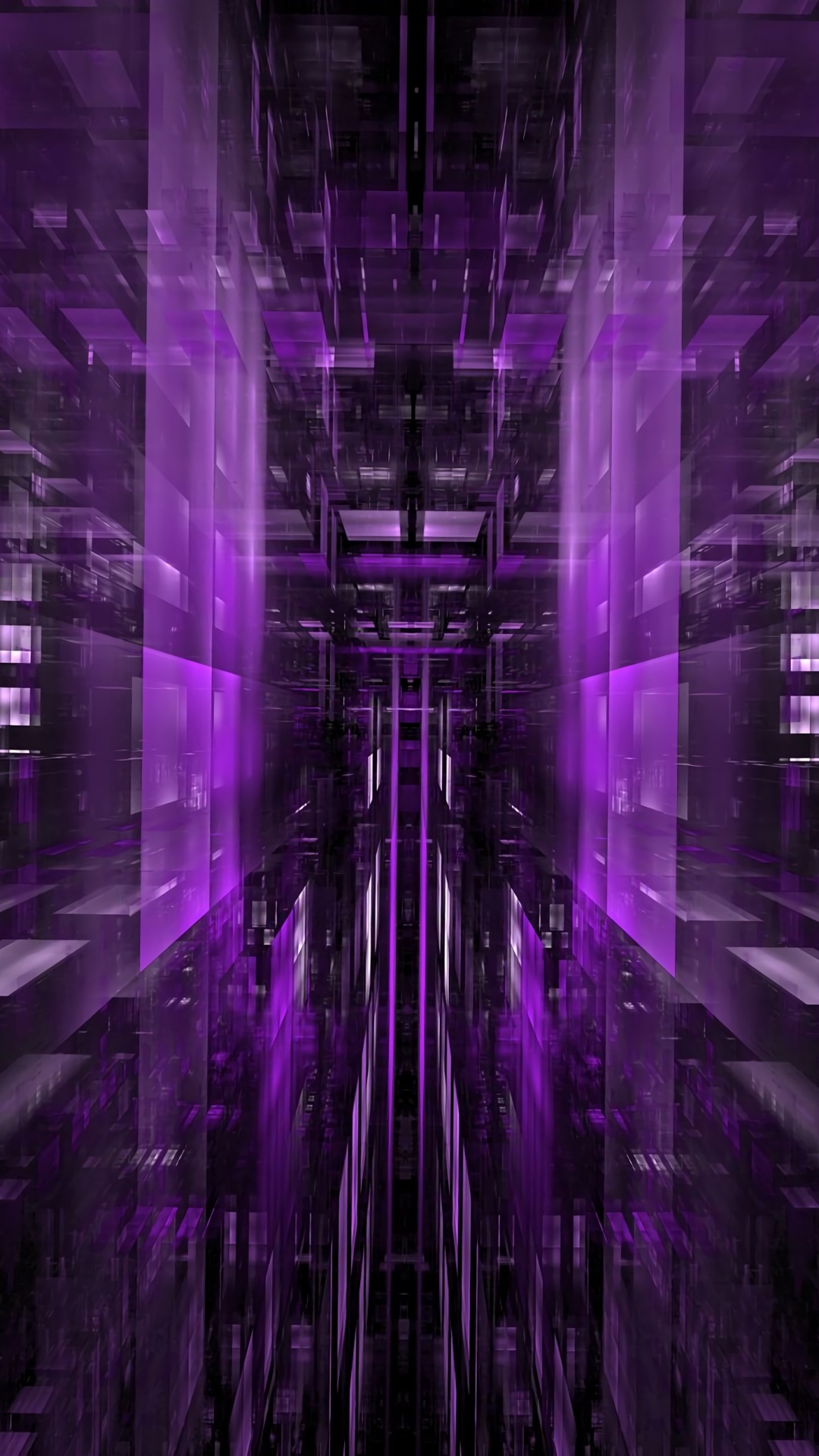 Обои пурпур, Фиолетовый, свет, линия, симметрия в разрешении 1080x1920