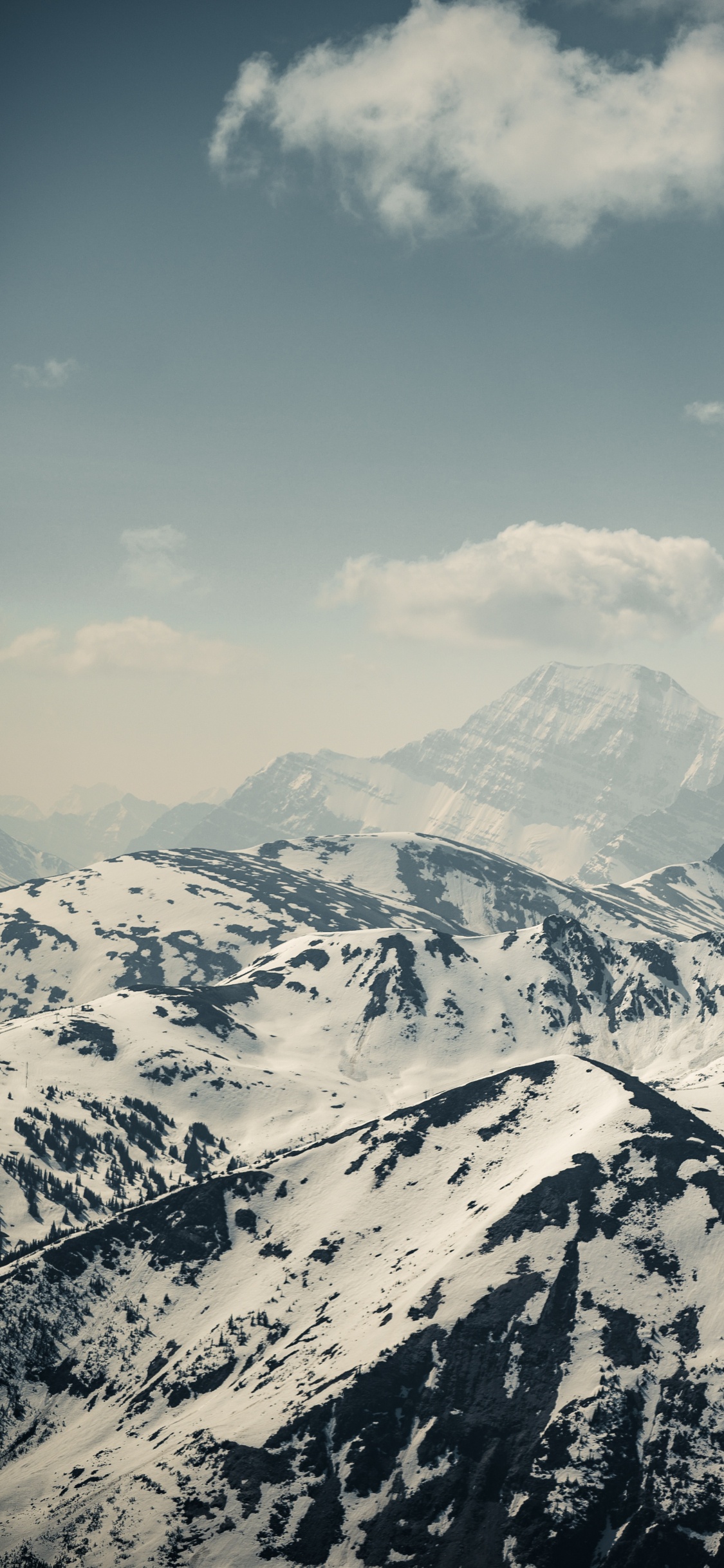 Обои облако, гора, телефон, цитаты из душа, бесплатно в разрешении 1125x2436