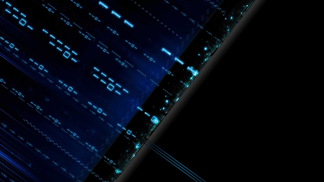 Обои свет, линия, ночь, линии, матрица в разрешении 1366x768