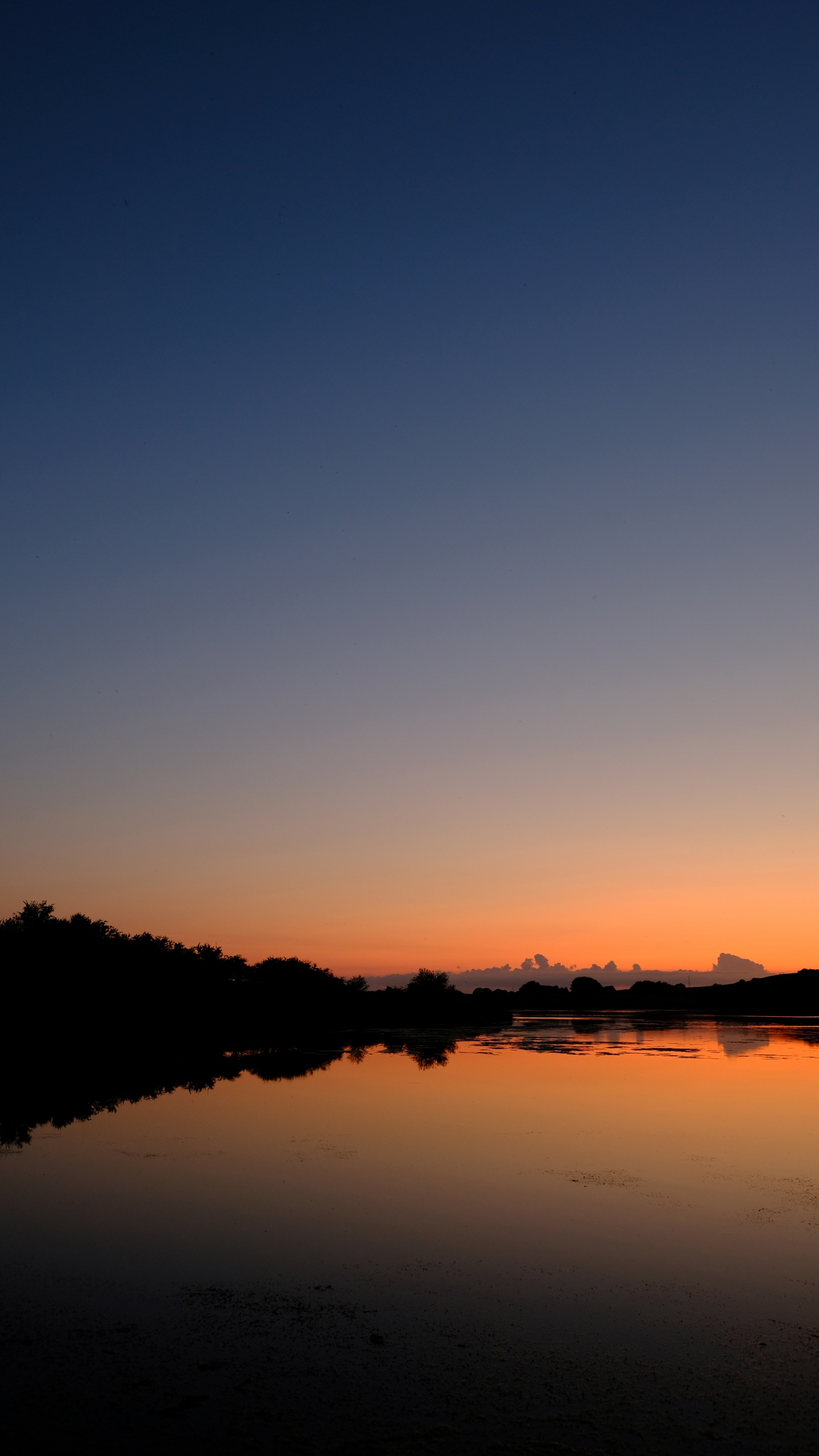 Обои закат, горизонт, отражение, природа, вода в разрешении 1440x2560