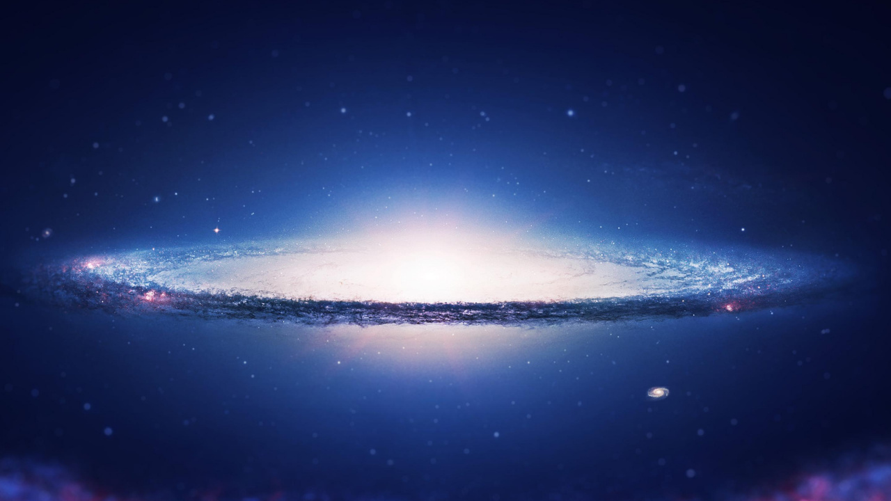 Обои Галактика, атмосфера, космическое пространство, астрономический объект, горизонт в разрешении 1280x720