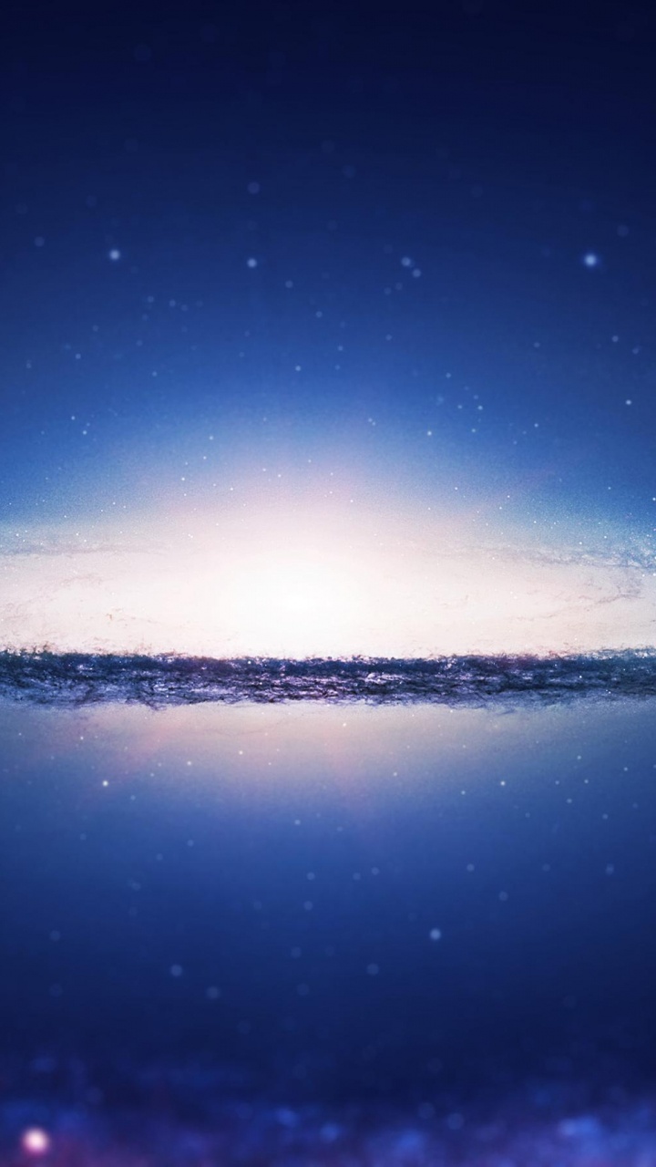 Обои Галактика, атмосфера, космическое пространство, астрономический объект, горизонт в разрешении 720x1280