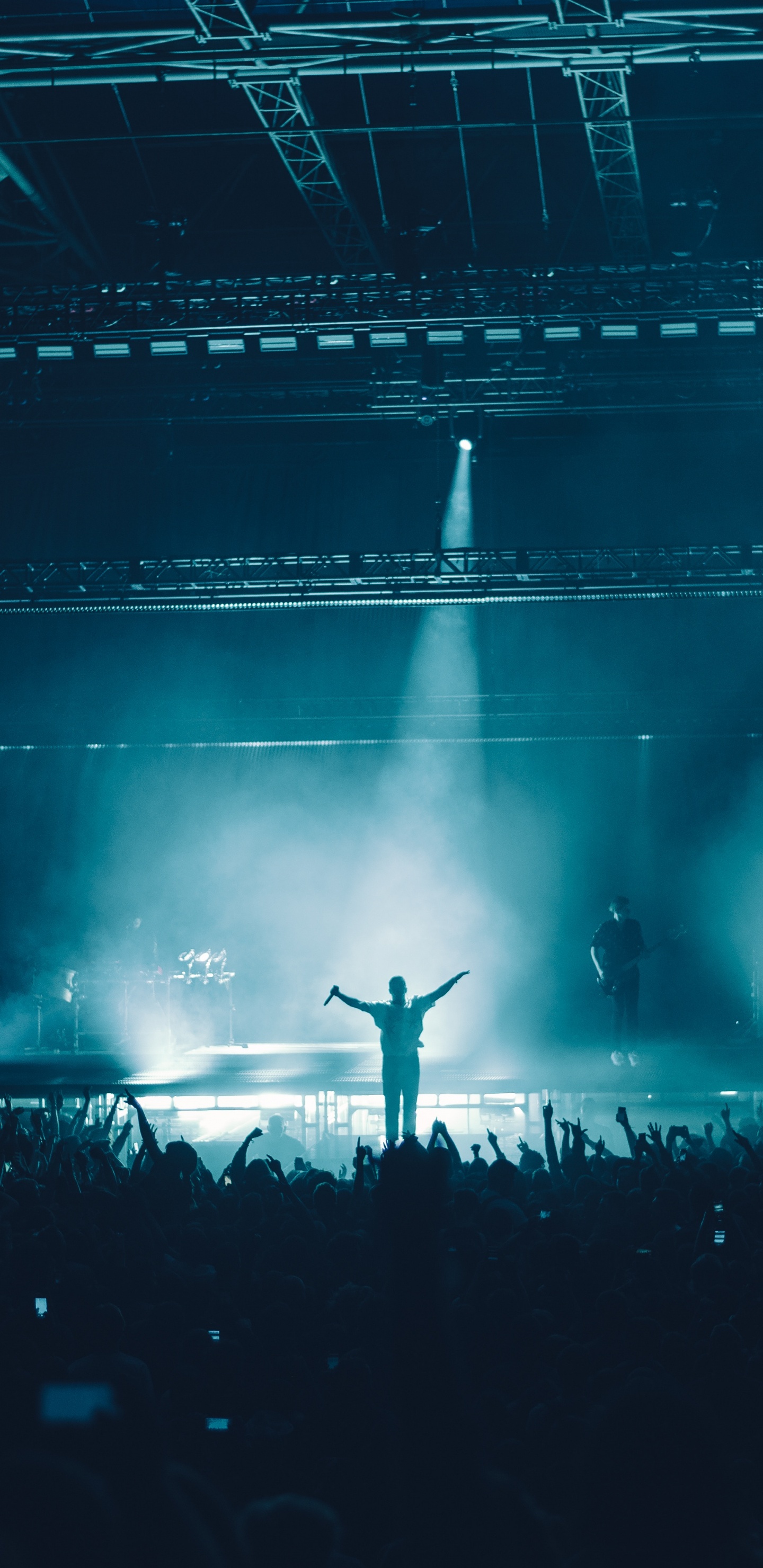 Обои концерт, этап, рокконцерт, Представление, театральное искусство в разрешении 1440x2960