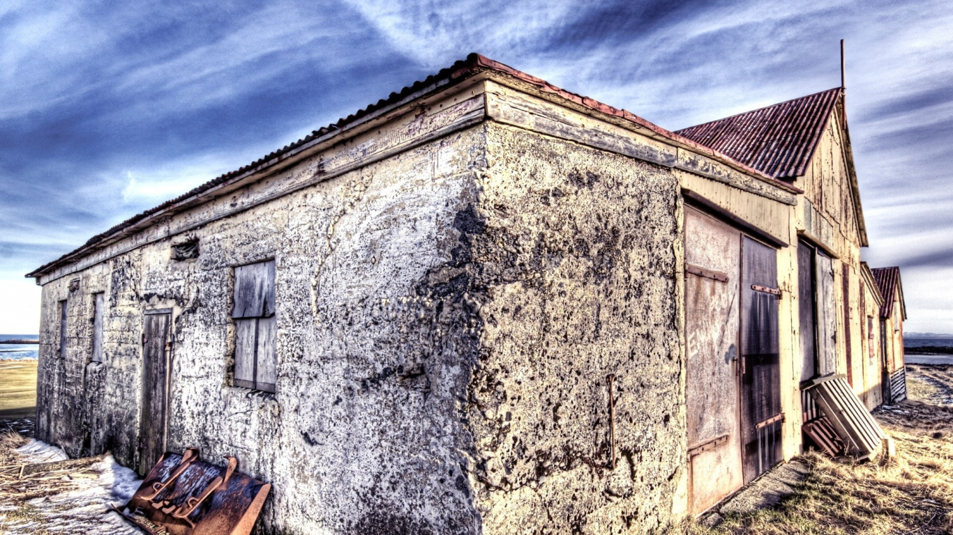 Обои стена, фасад, Исландия, родина в разрешении 1366x768