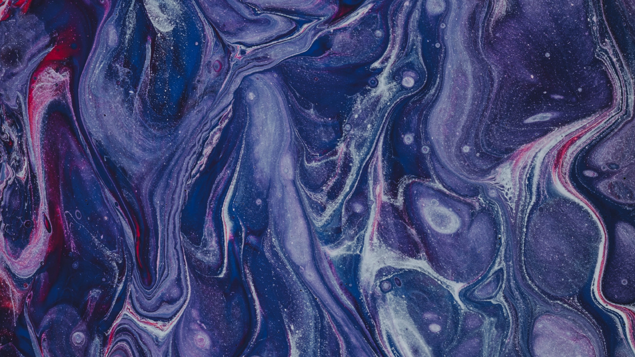 Обои абстракция, живопись, пурпур, акриловая краска, Фиолетовый в разрешении 1280x720