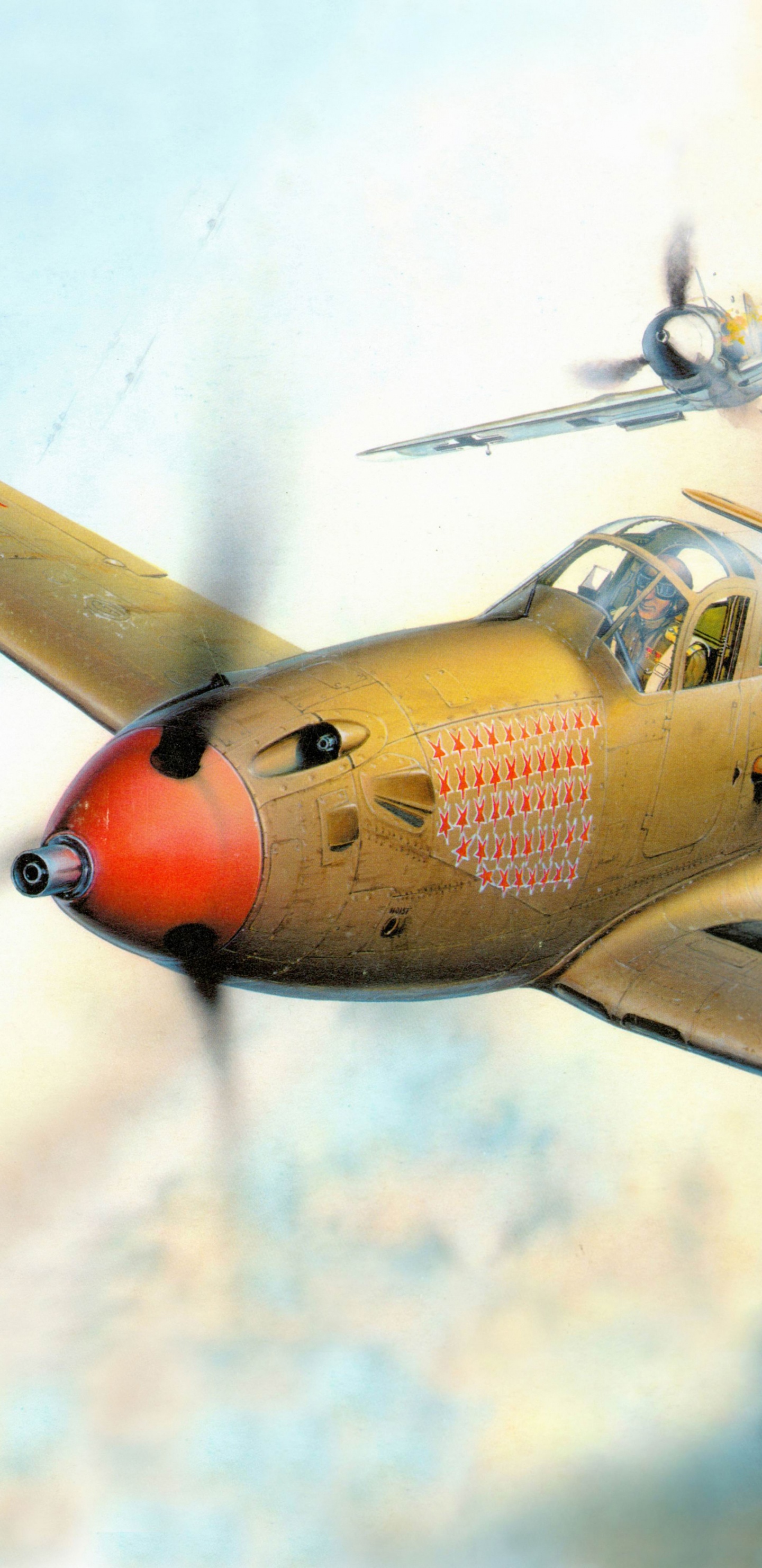 Обои самолеты, авиация, самолет, пропеллер, военный самолет в разрешении 1440x2960