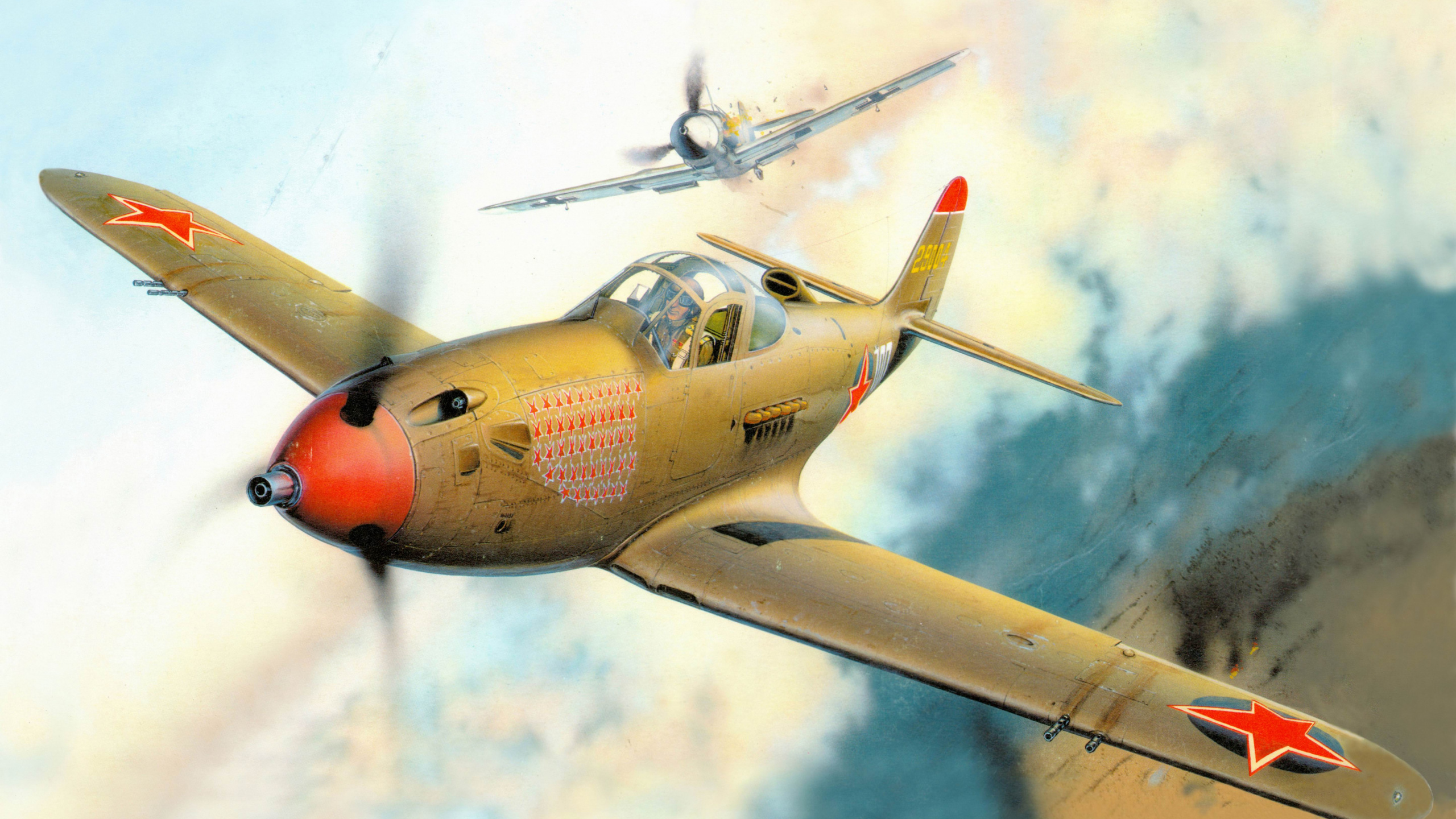 Обои самолеты, авиация, самолет, пропеллер, военный самолет в разрешении 2560x1440