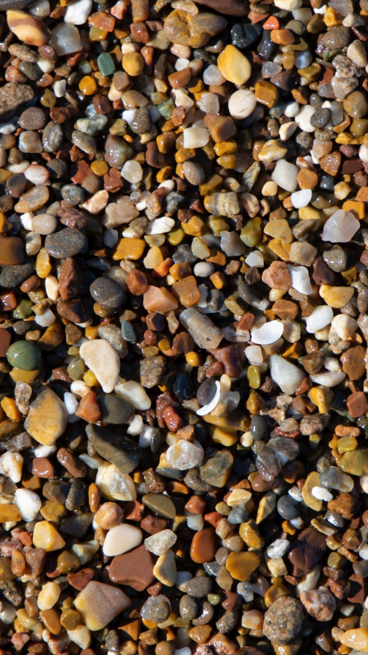 Обои гравий, булыжник, рок, песок, смесь в разрешении 750x1334