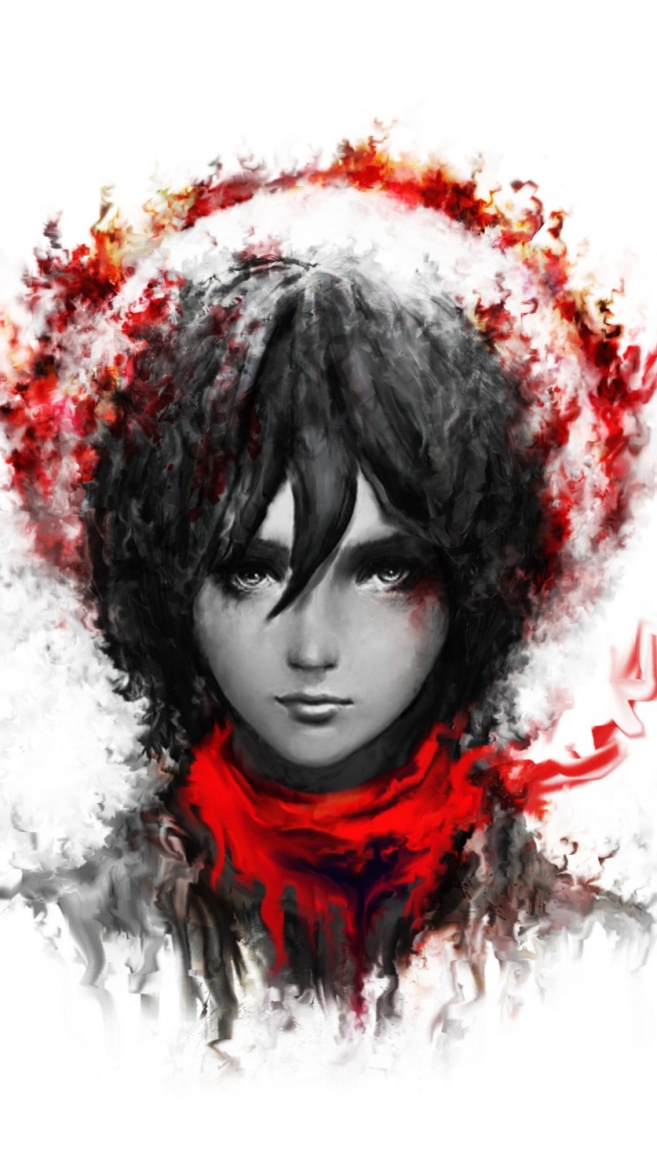 Обои Микаса Акерман, Леви, нападение на титан, эрен йегер, аниме в разрешении 720x1280