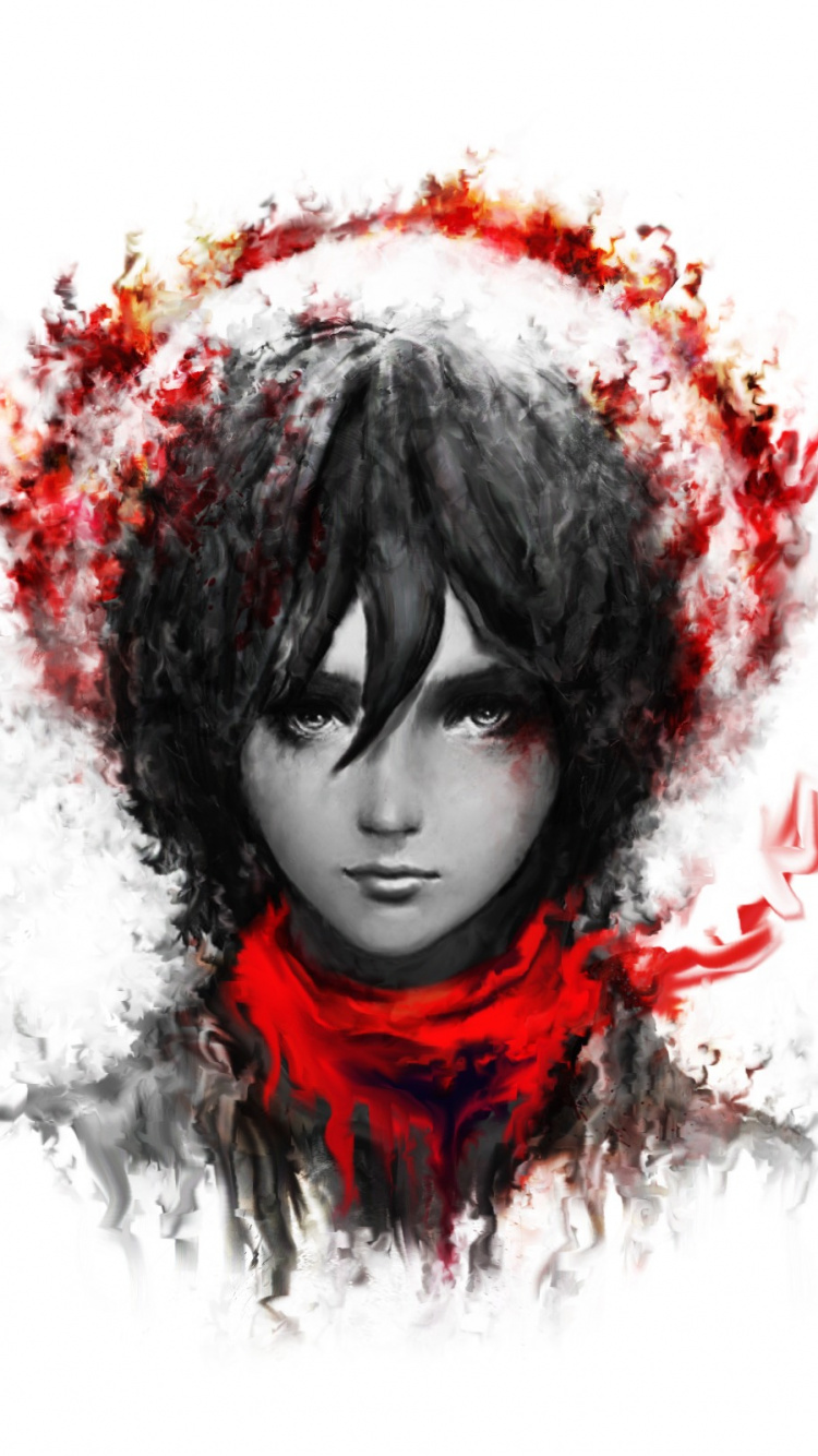 Обои Микаса Акерман, Леви, нападение на титан, эрен йегер, аниме в разрешении 750x1334