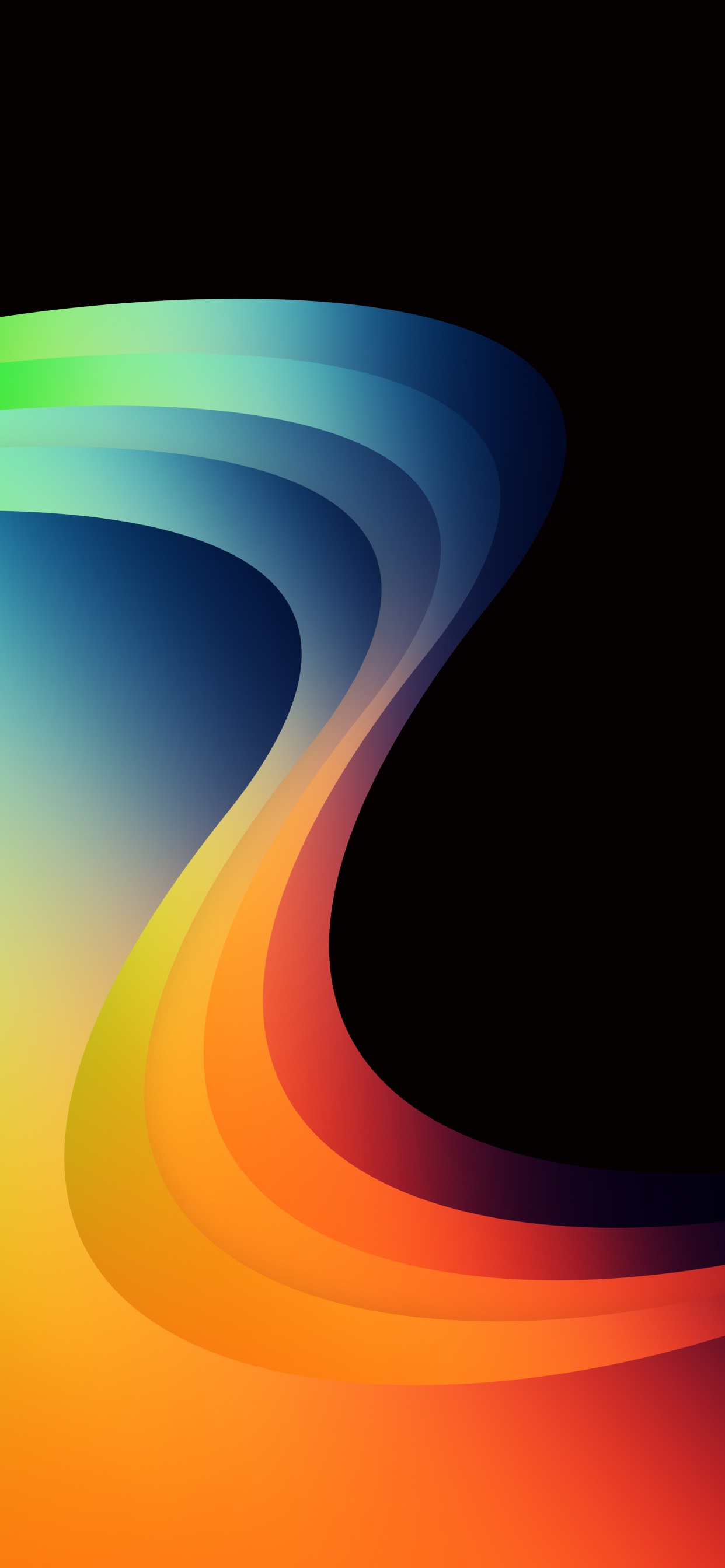 Обои Оранжевый цвет, геометрия, математика, лазурный, арт в разрешении 1242x2688