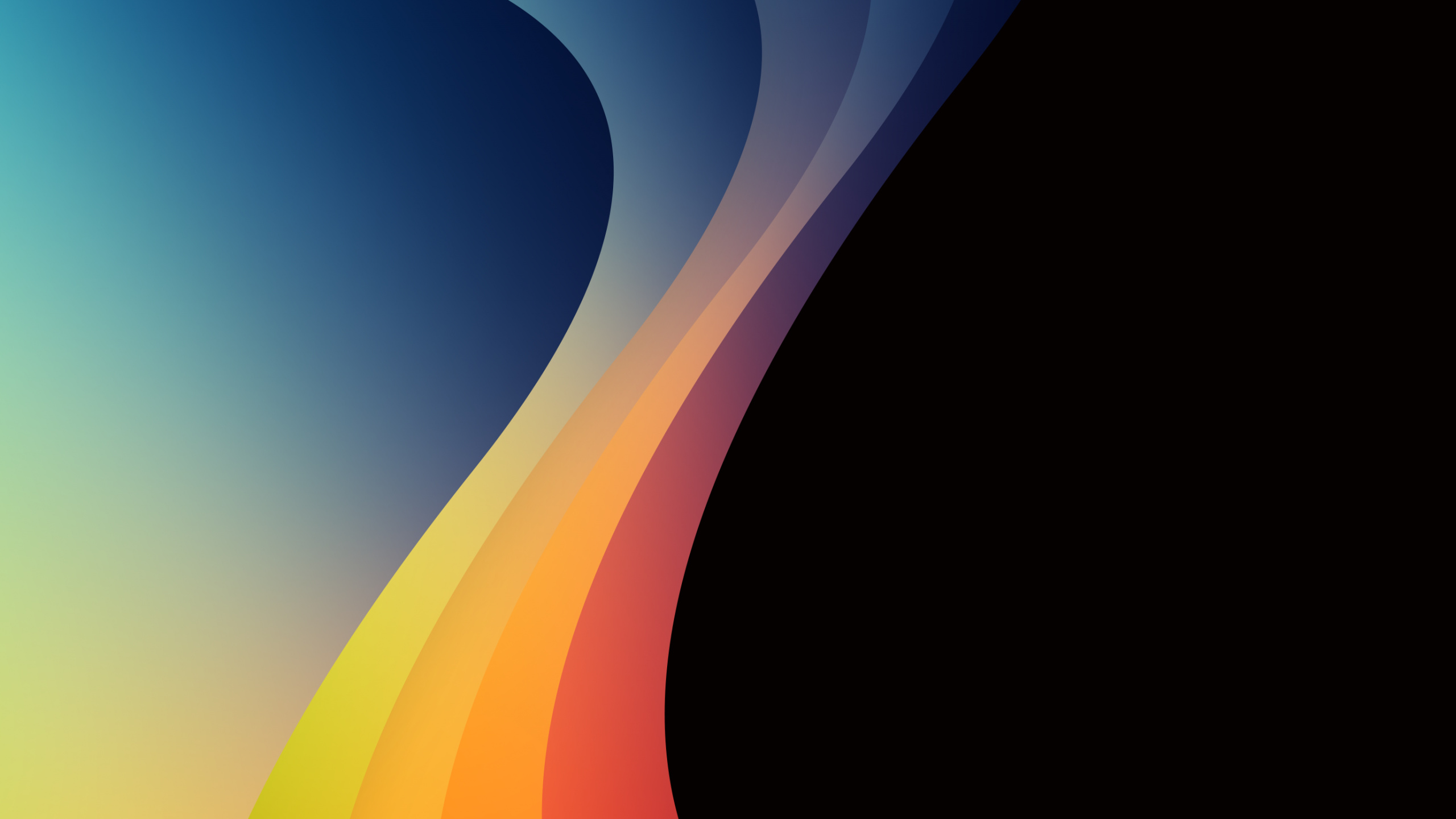 Обои Оранжевый цвет, геометрия, математика, лазурный, арт в разрешении 2560x1440