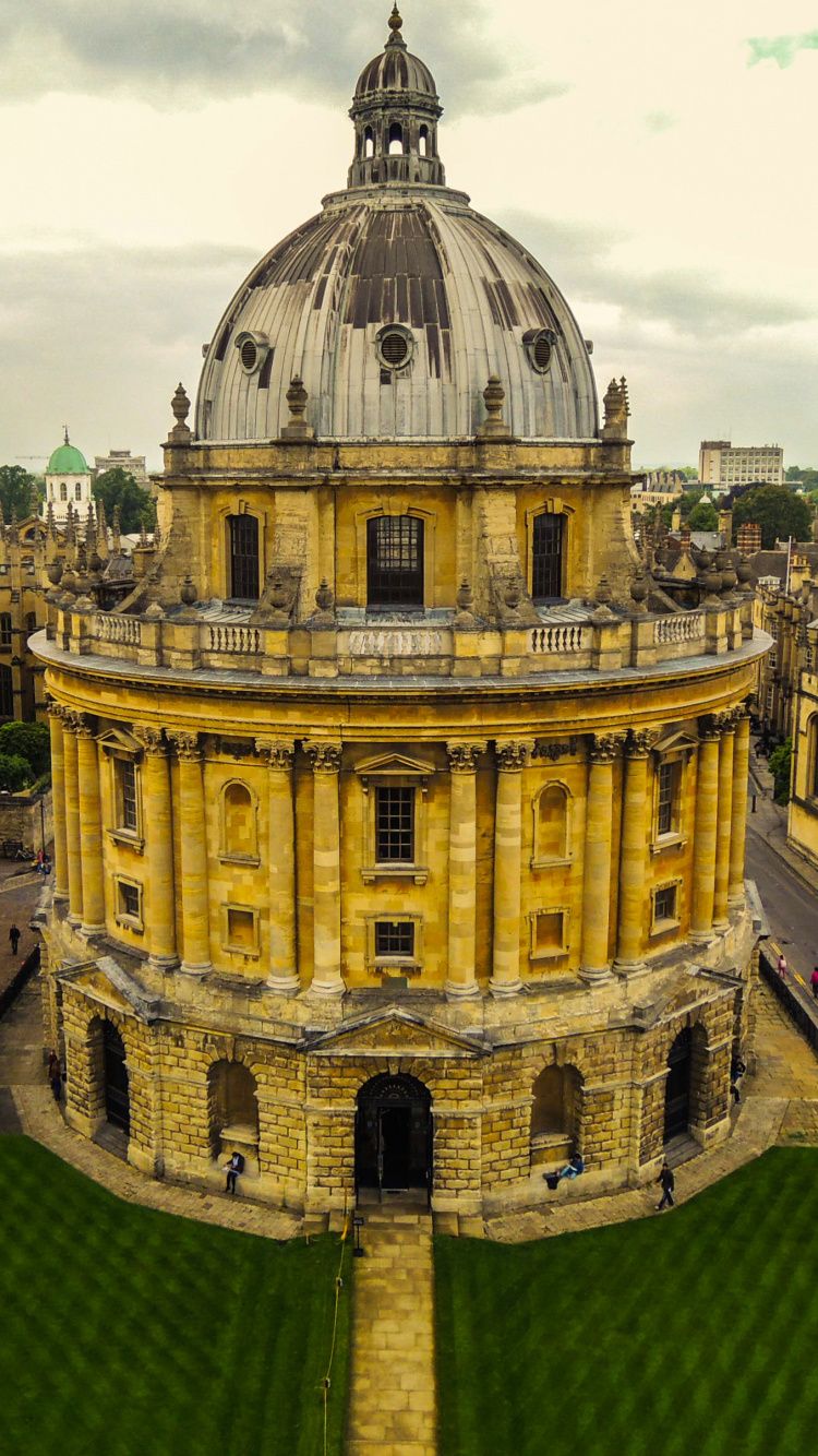 Обои Камера Редклифф, Бодлианская Библиотека, ориентир, архитектура, городской район в разрешении 750x1334