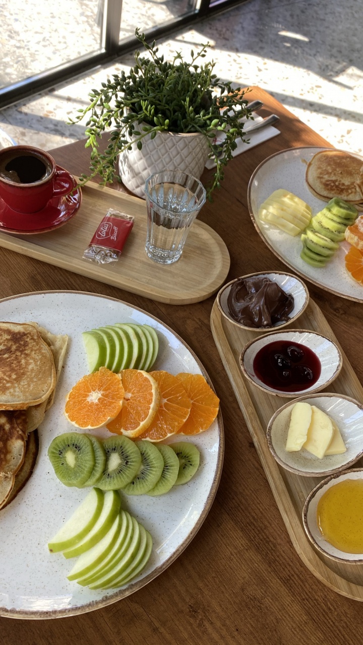 Обои завтрак, полноценный завтрак, вегетарианская кухня, гарнир, пища в разрешении 720x1280