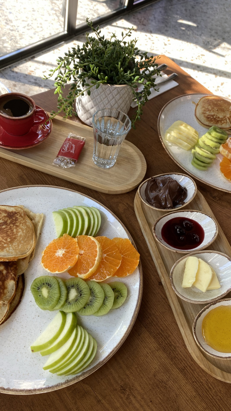 Обои завтрак, полноценный завтрак, вегетарианская кухня, гарнир, пища в разрешении 750x1334