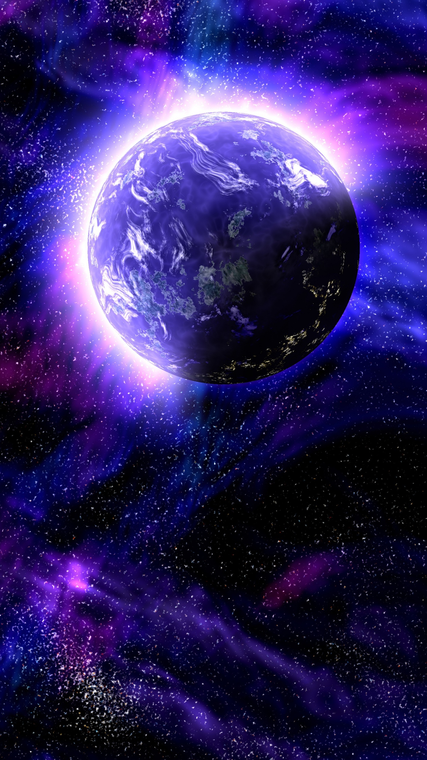 Обои Галактика, космическое пространство, пурпур, природа, Фиолетовый в разрешении 1440x2560