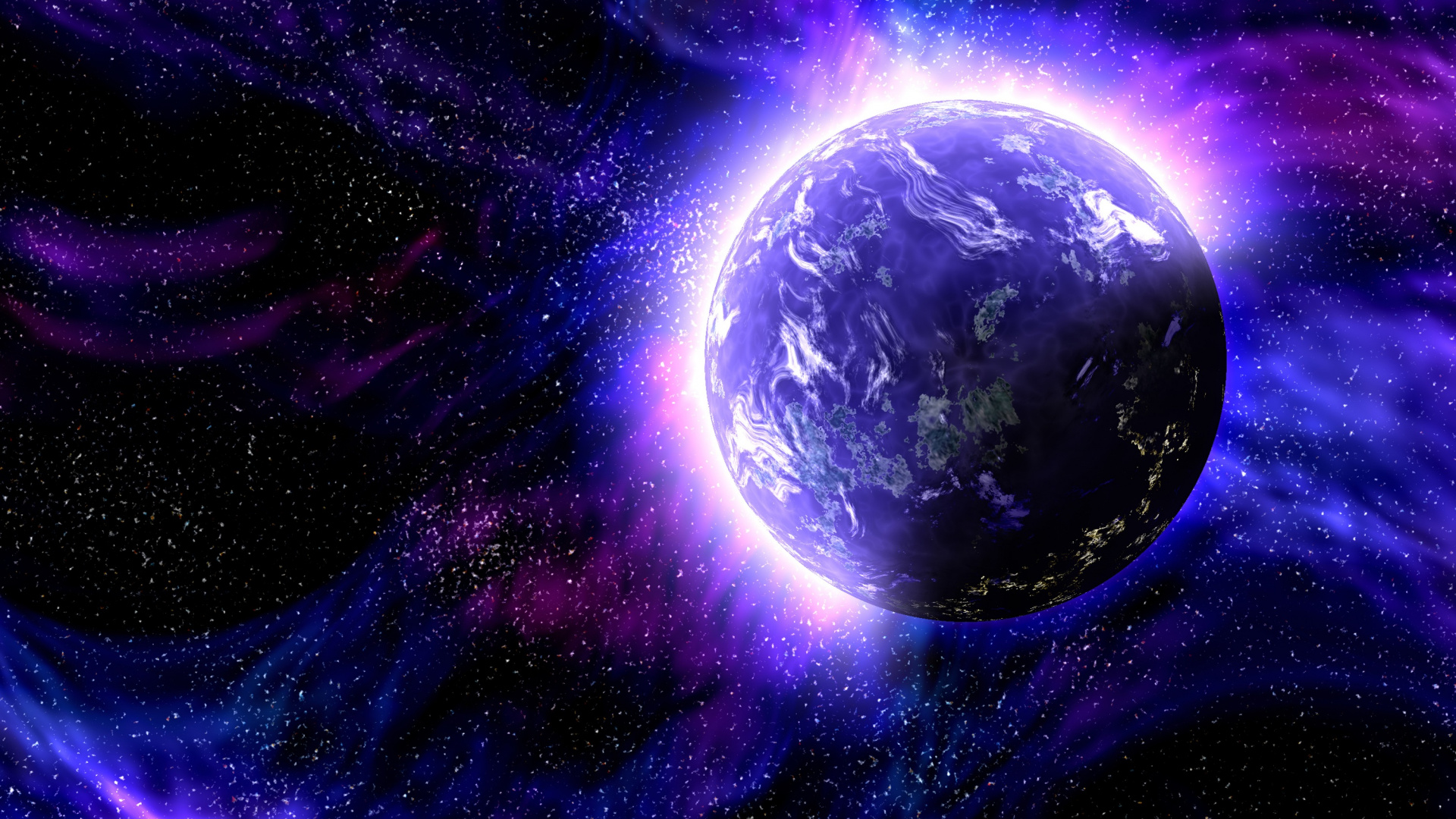 Обои Галактика, космическое пространство, пурпур, природа, Фиолетовый в разрешении 1920x1080