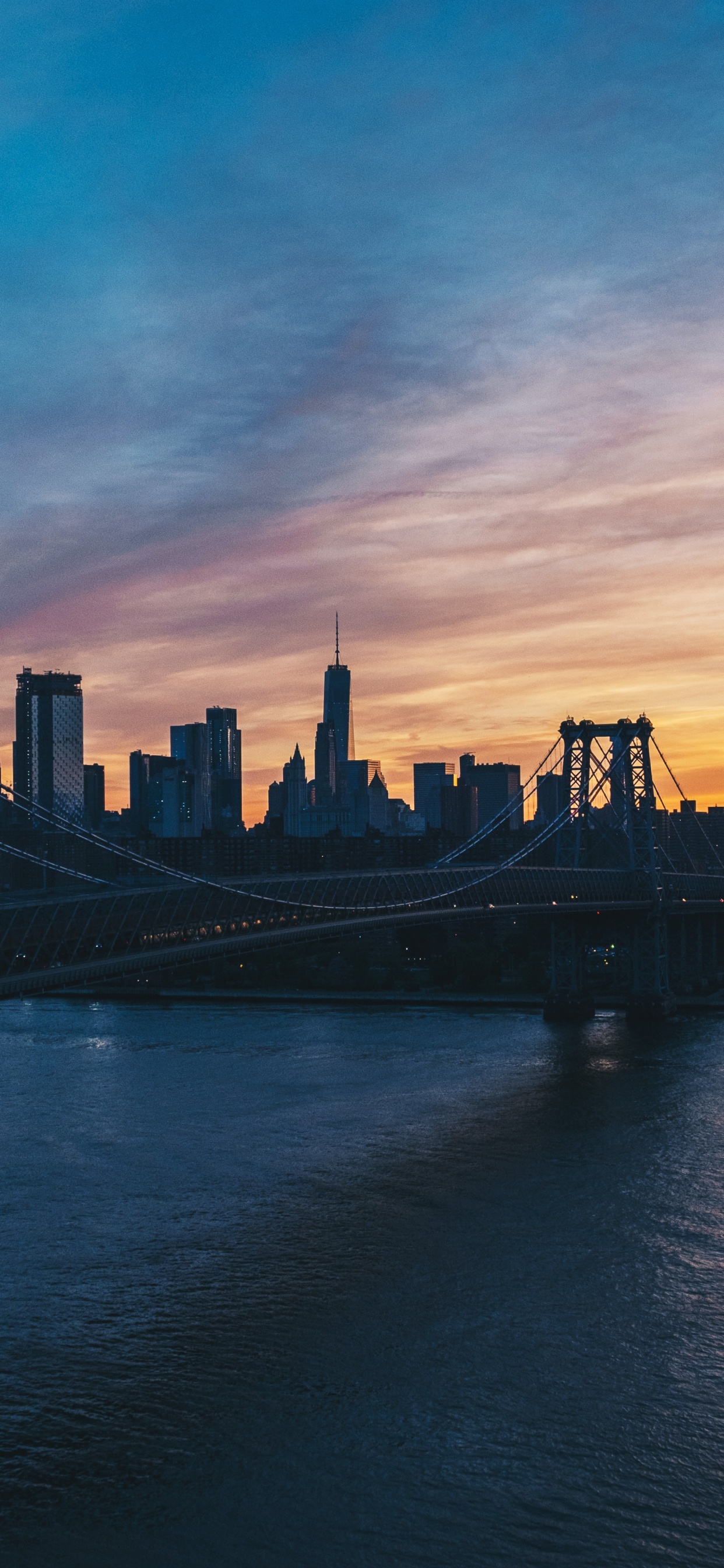 Обои облако, вода, здание, послесвечение, небоскреб в разрешении 1242x2688