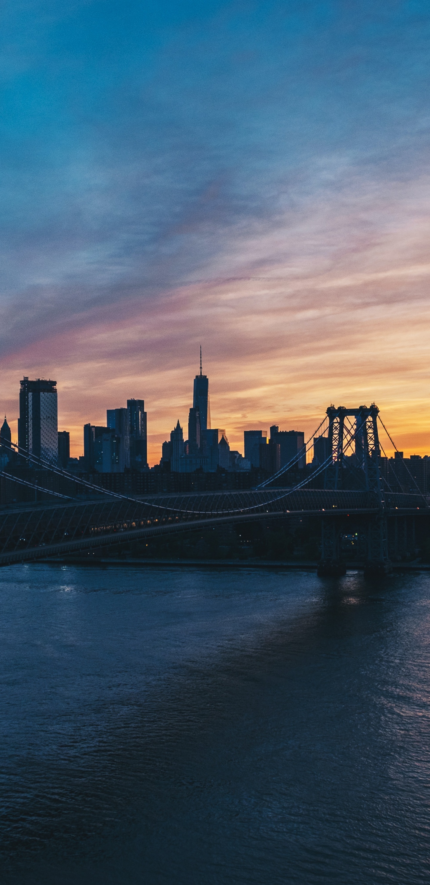 Обои облако, вода, здание, послесвечение, небоскреб в разрешении 1440x2960