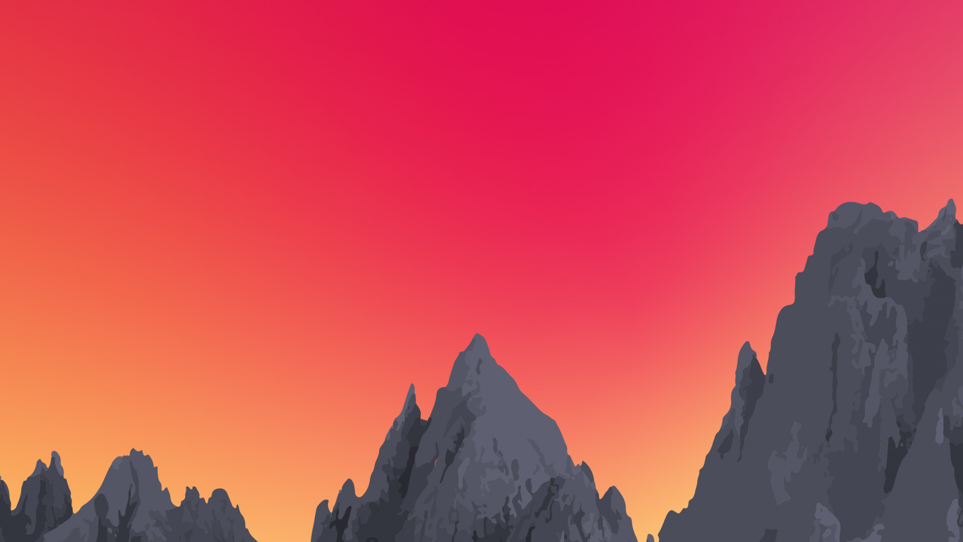 Обои атмосфера, гора, послесвечение, сумрак, природный ландшафт в разрешении 1920x1080