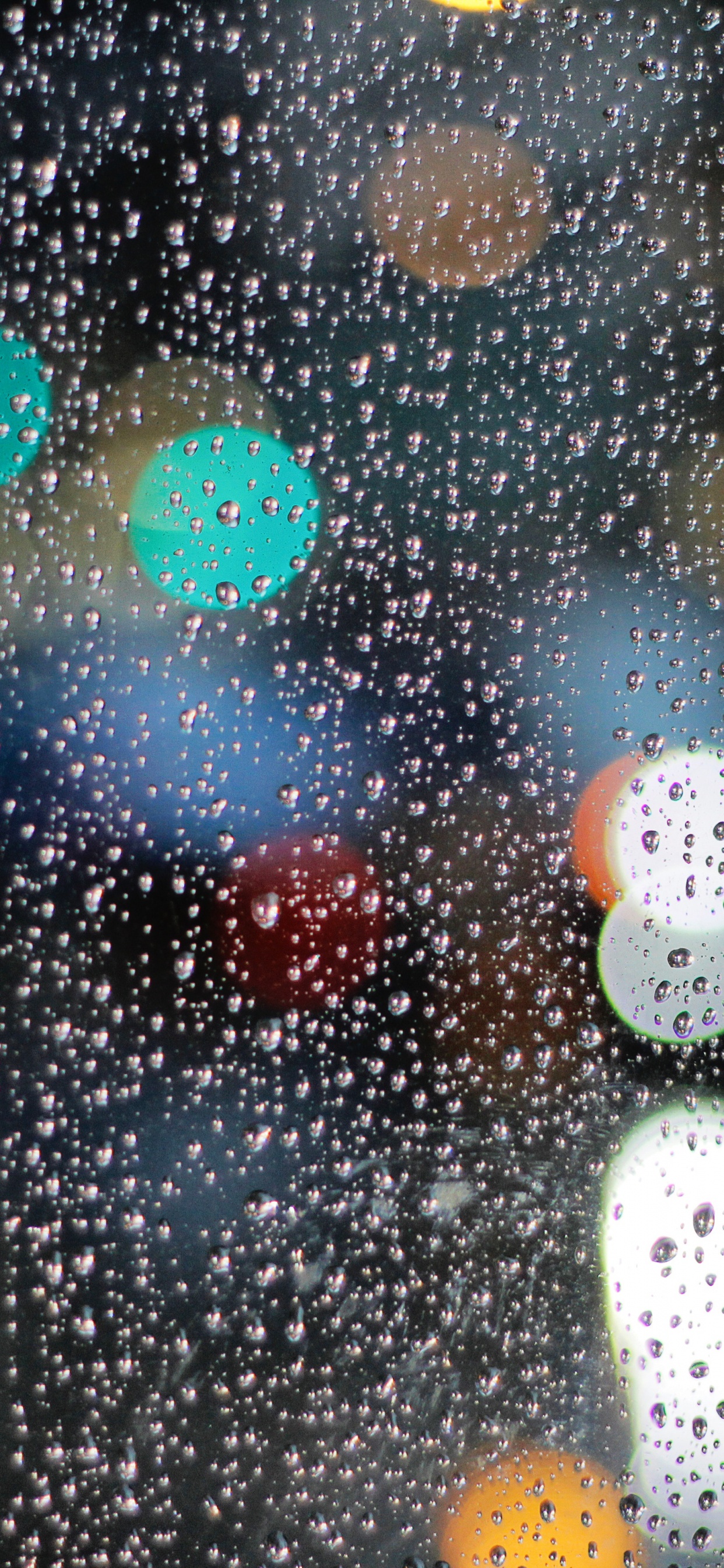 Обои дождь, боке, осаждение, космос, падение в разрешении 1242x2688