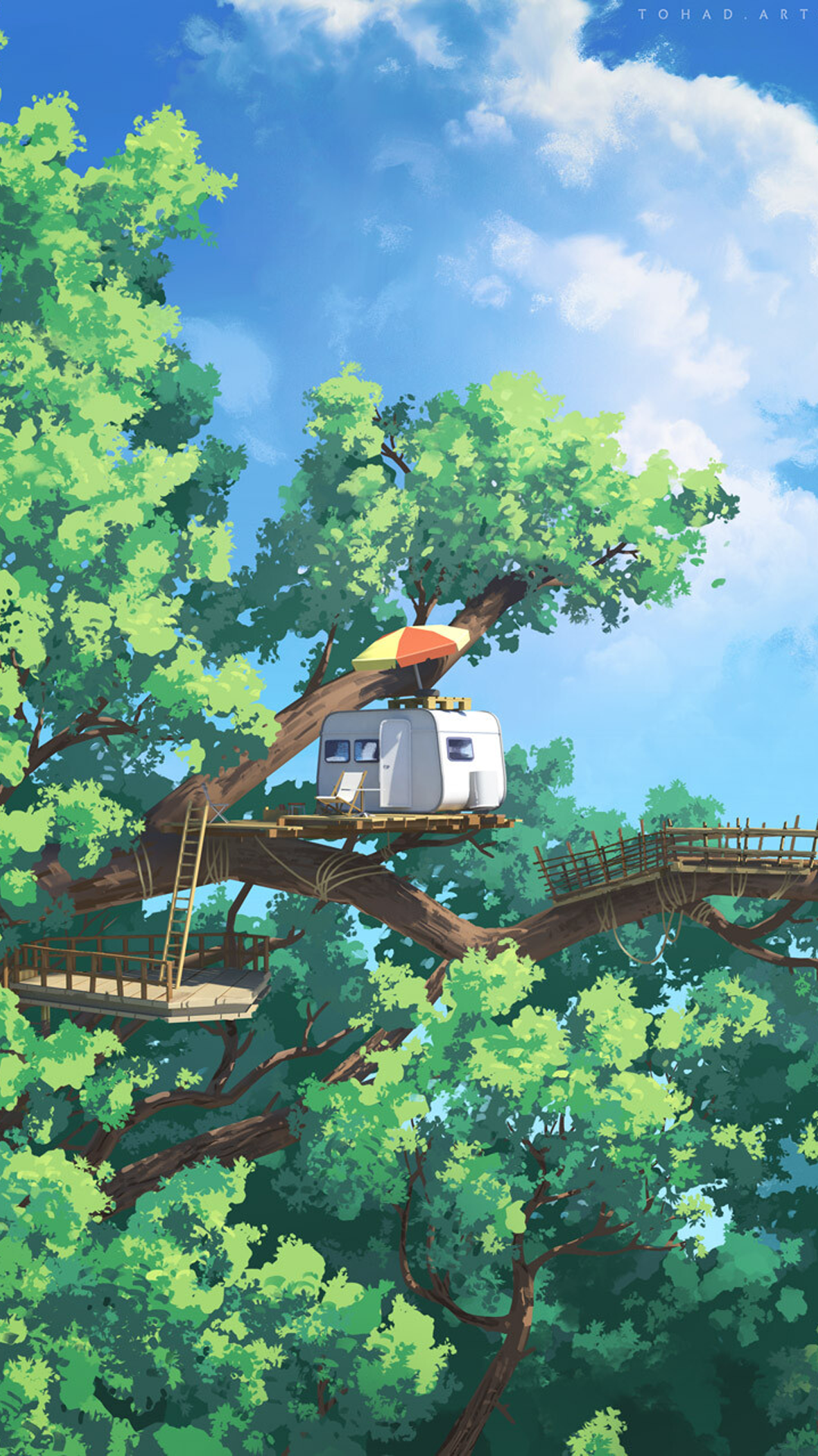 Обои иллюстрация, арт, концепт арт, дизайн, ветвь в разрешении 1080x1920