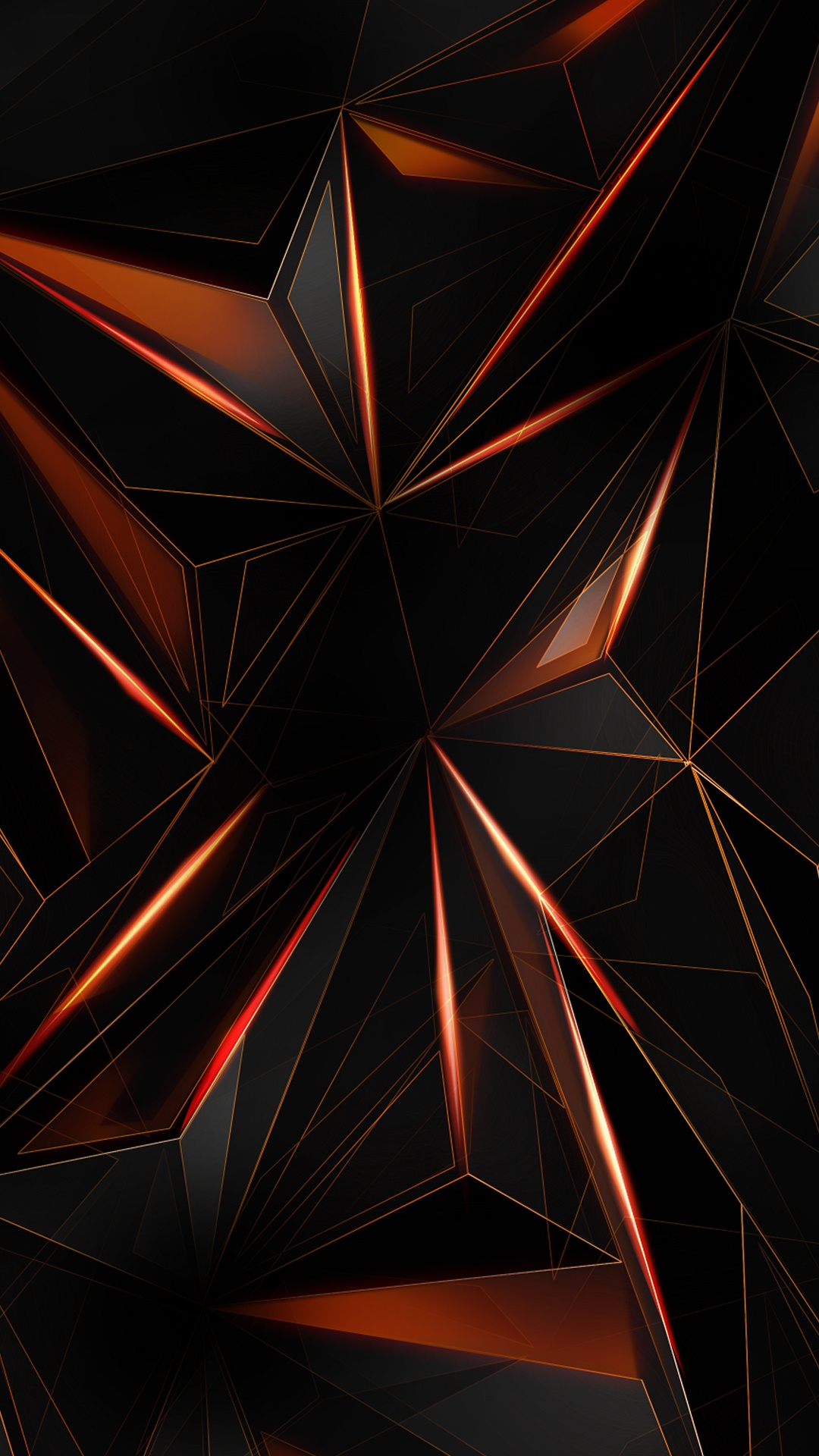 Обои свет, треугольник, линия, красный цвет, арт в разрешении 1080x1920