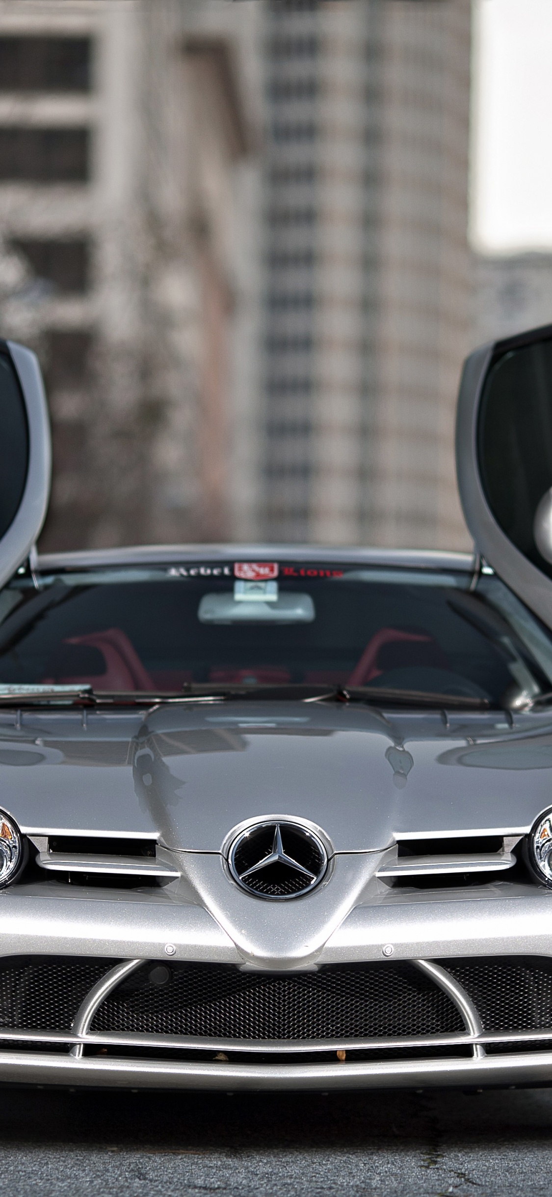 Обои черный, Mercedes-Benz SLR McLaren, авто, спортивный автомобиль, Макларен в разрешении 1125x2436