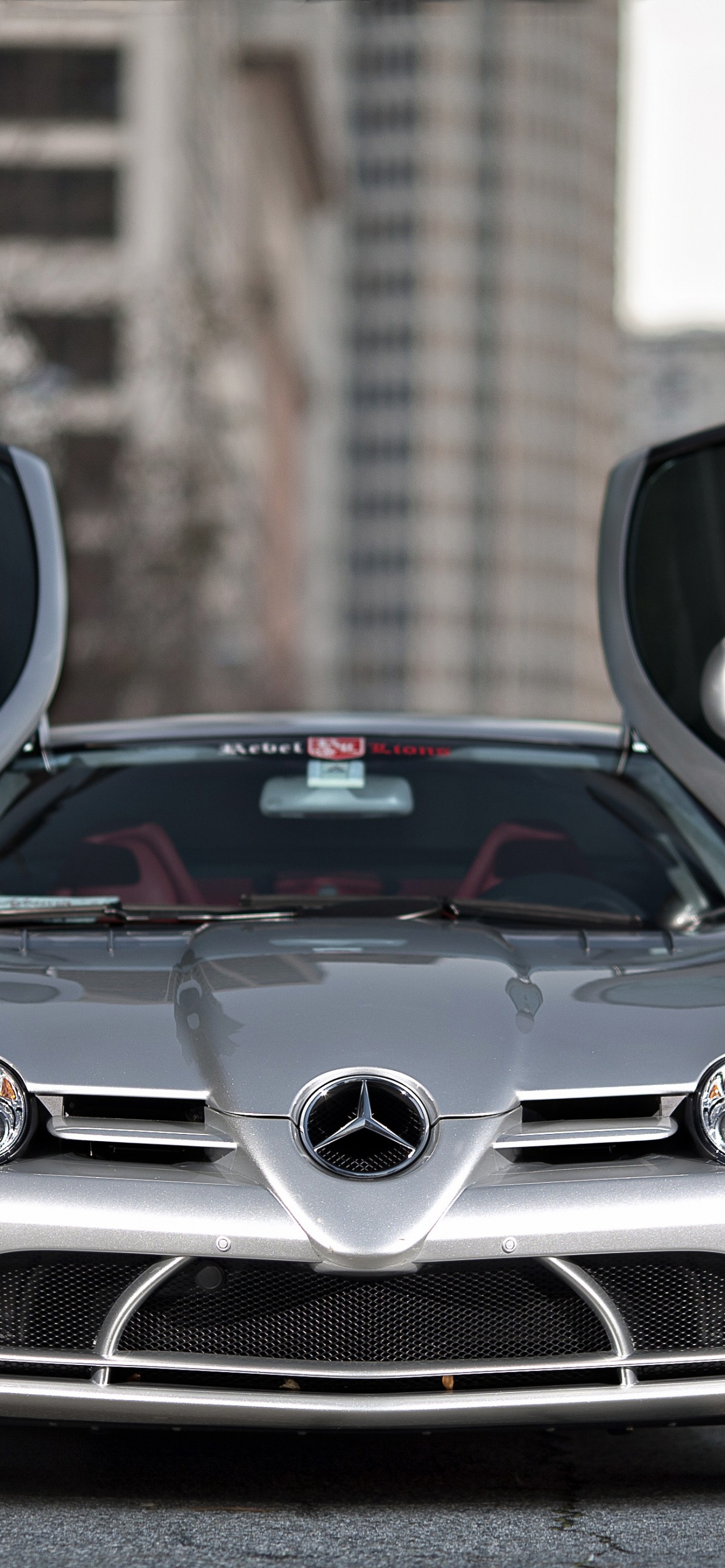 Обои черный, Mercedes-Benz SLR McLaren, авто, спортивный автомобиль, Макларен в разрешении 1242x2688