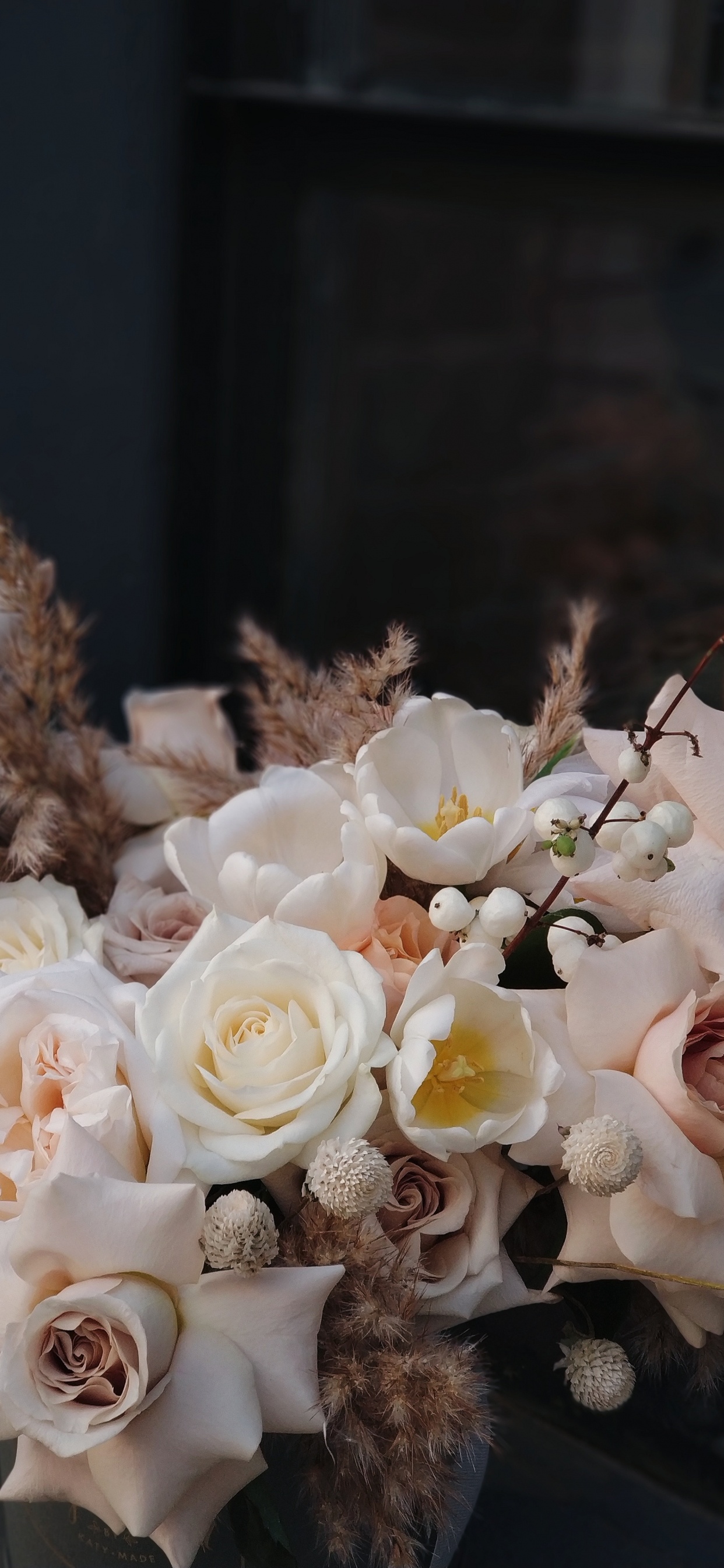 Обои белая роза, розовый, Роза, цветок, цветочный букет в разрешении 1242x2688