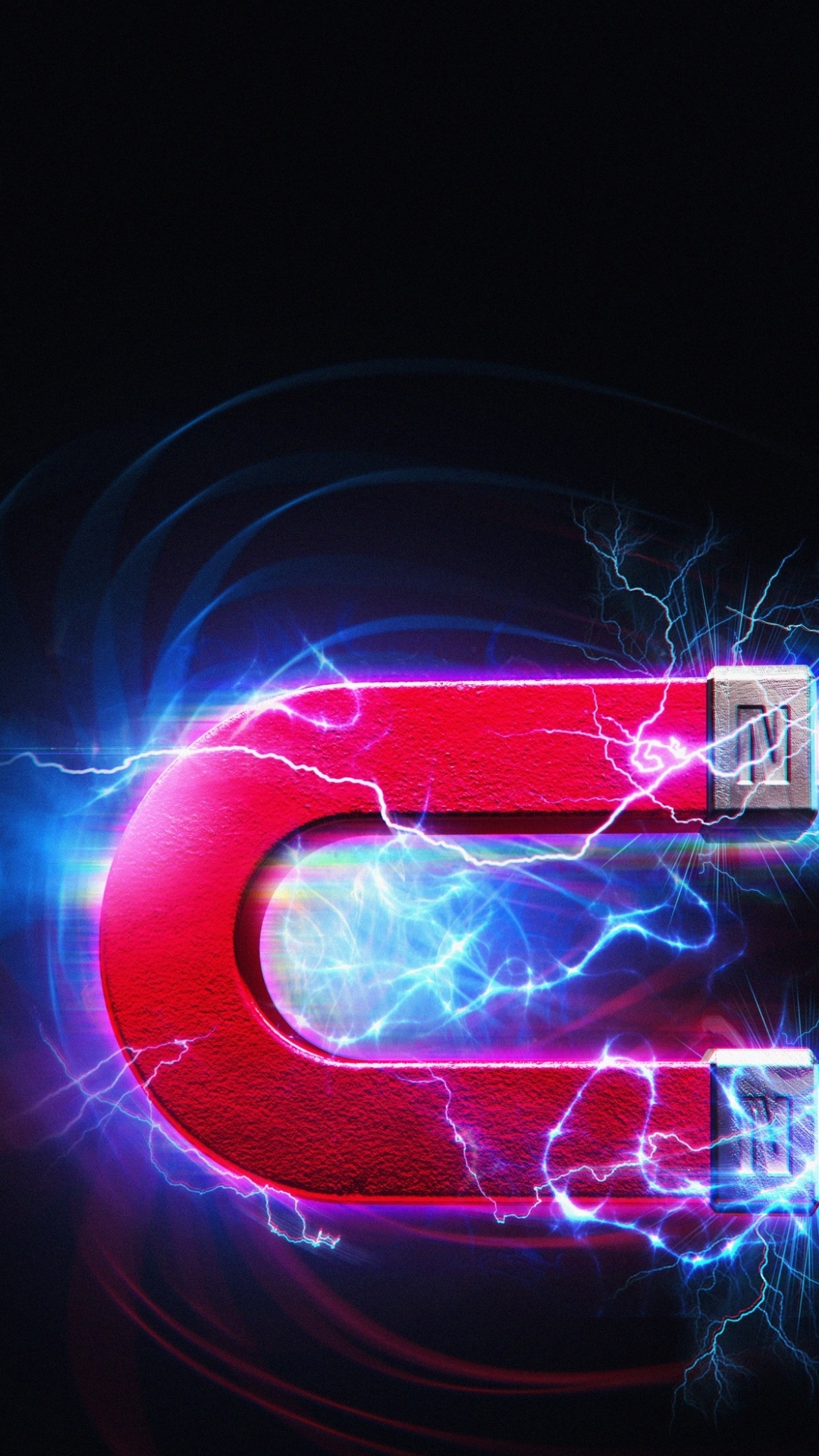 Обои магнит, вода, автомобильное освещение, пурпур, Визуальный эффект освещения в разрешении 1080x1920