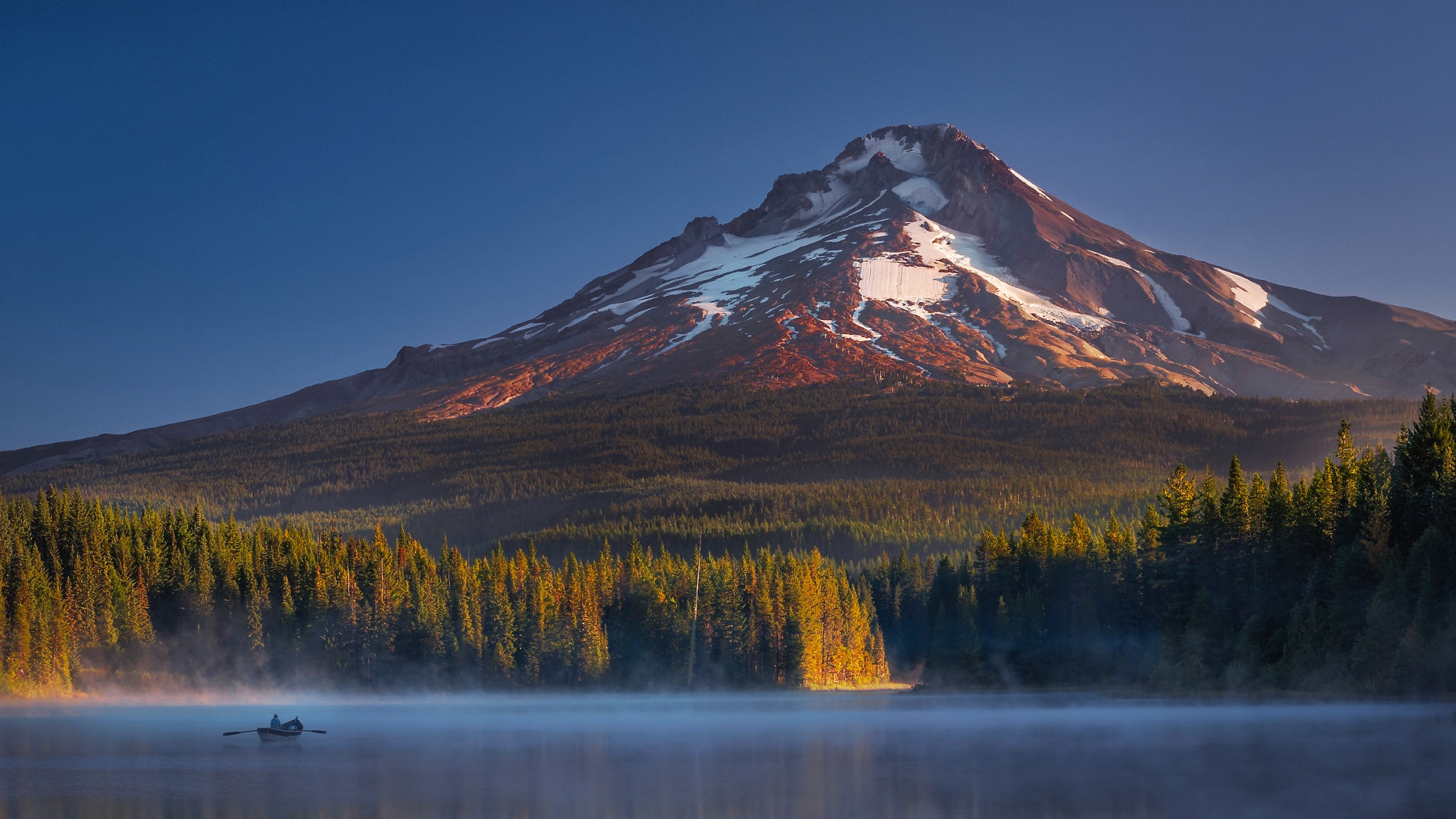 Обои Маунтхуд, гора, природа, отражение, дикая местность в разрешении 3840x2160