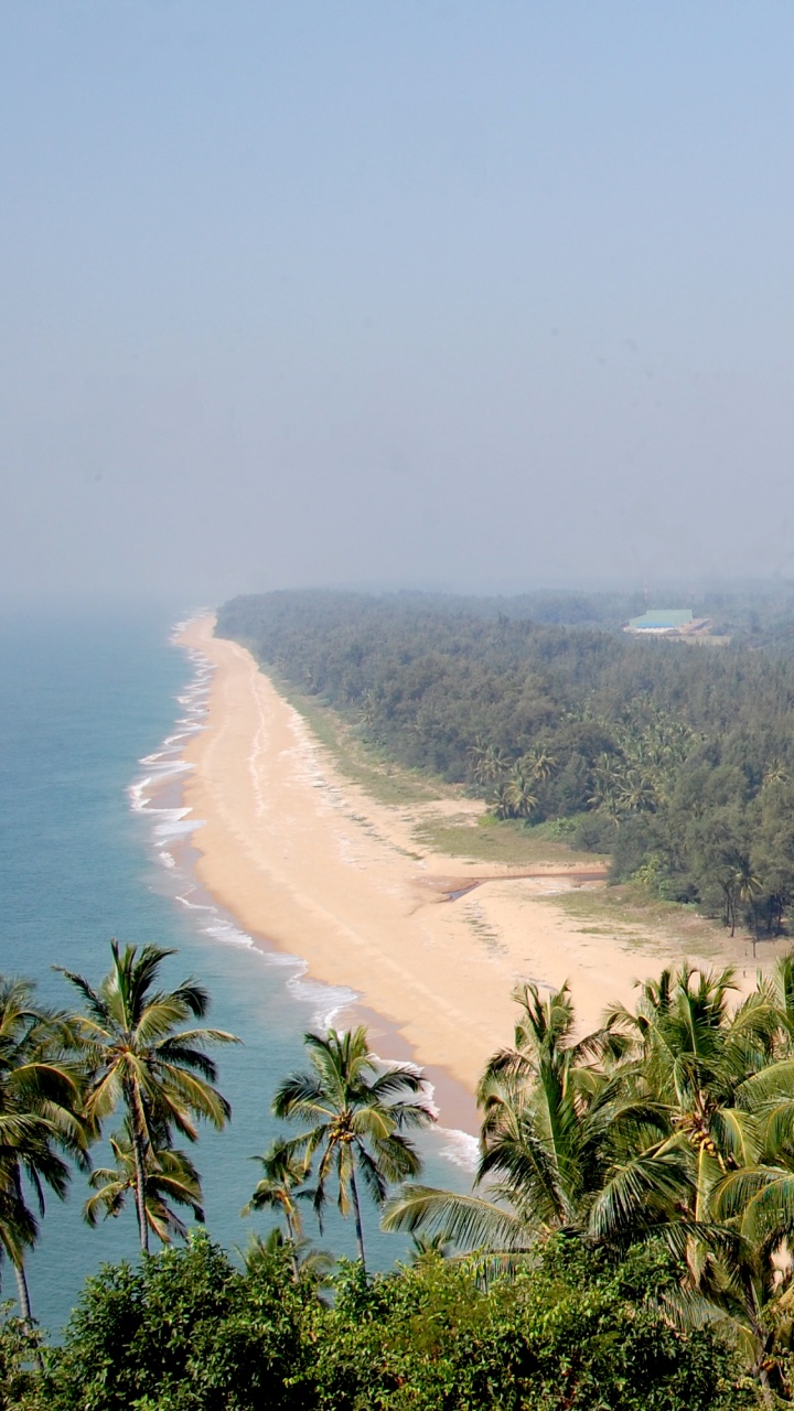 Обои Индийский Военно-Морской Академии, Payyanur, пляж, растительность, тропическая зона в разрешении 720x1280