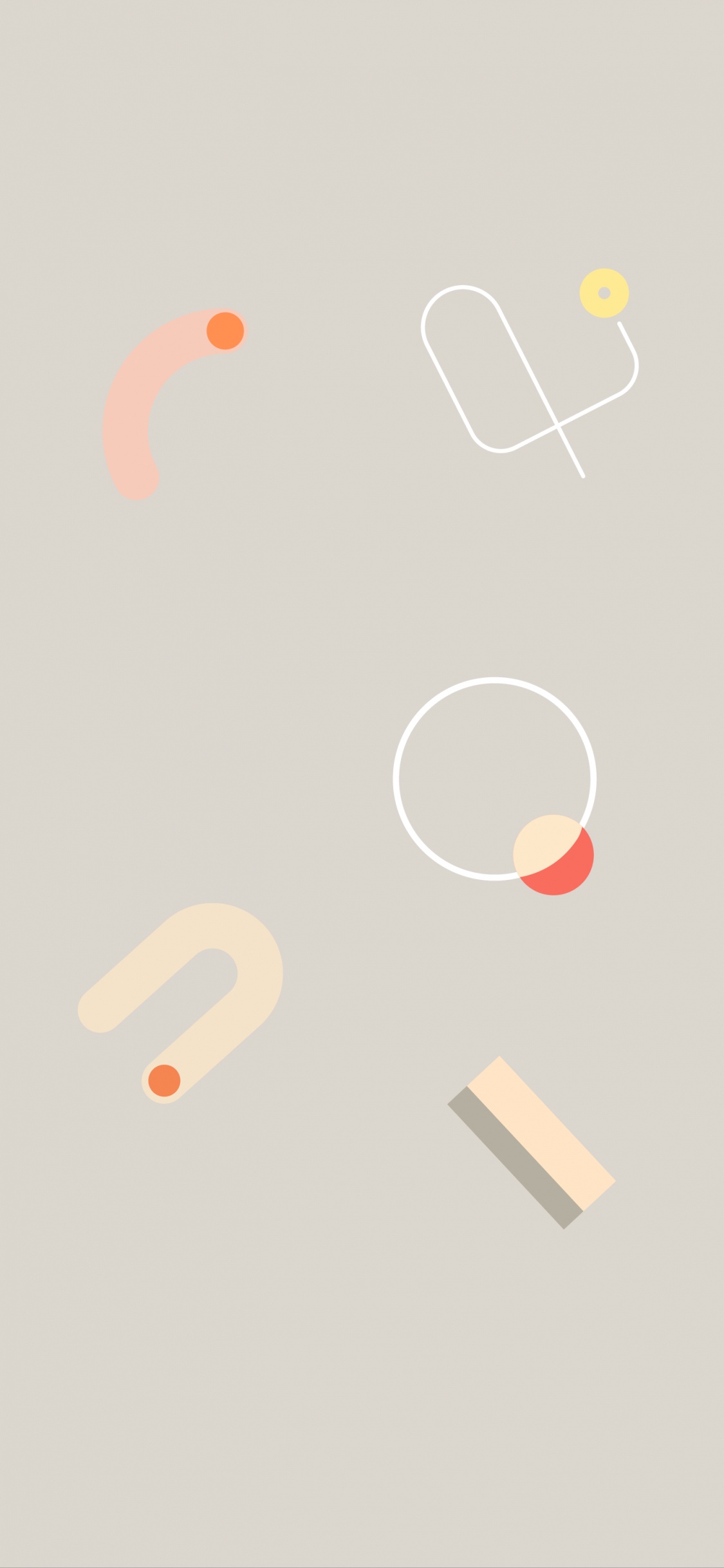 Обои андроид, Google, Google Pixel 4, Апельсин, дизайн в разрешении 1125x2436