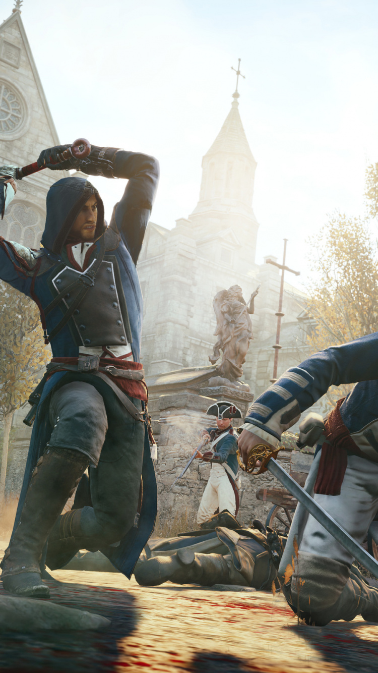Обои assassins creed unity, assassins creed syndicate, ubisoft, компьютерная игра, игры в разрешении 750x1334