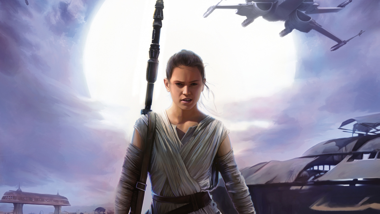 Обои Рей, Звездные войны пробуждение силы, Дэйзи Ридли, звездные войны, Цифровой композитинг в разрешении 1280x720