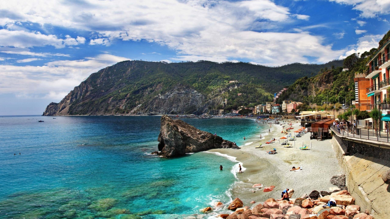 Обои побережье, море, прибрежные и океанические рельефы, пляж, берег в разрешении 1366x768