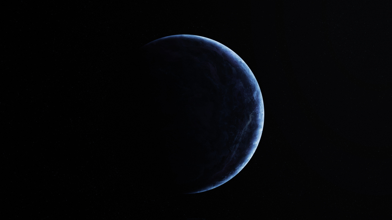 Обои луна, атмосфера, астрономический объект, небесное явление, полумесяц в разрешении 1280x720