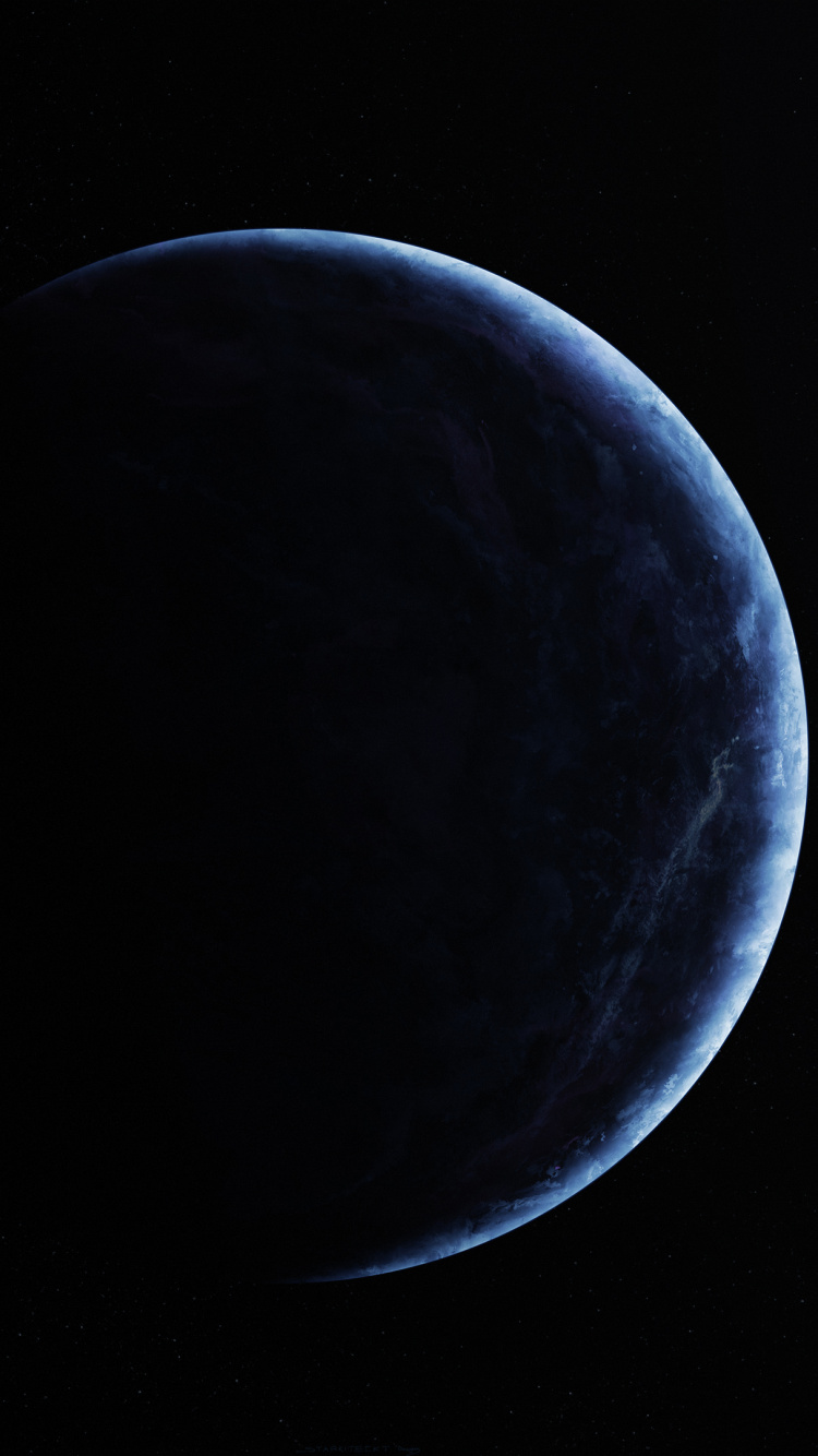 Обои луна, атмосфера, астрономический объект, небесное явление, полумесяц в разрешении 750x1334