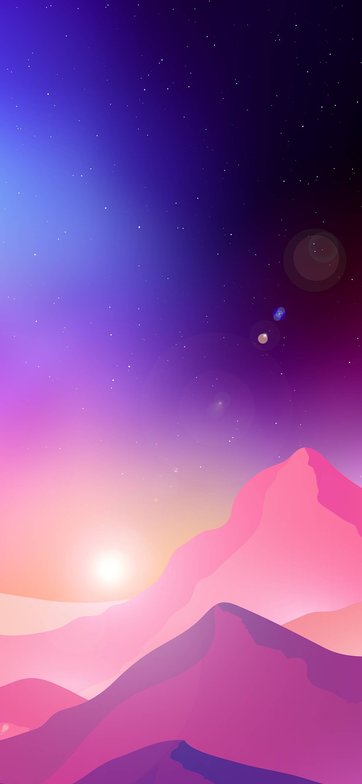 Обои атмосфера, дневное время, свет, природа, гора в разрешении 1242x2688