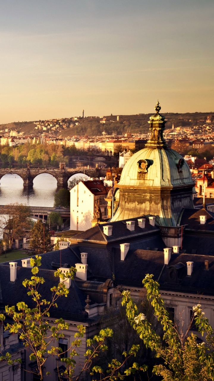 Обои Карлов мост, городской пейзаж, город, городской район, ориентир в разрешении 720x1280